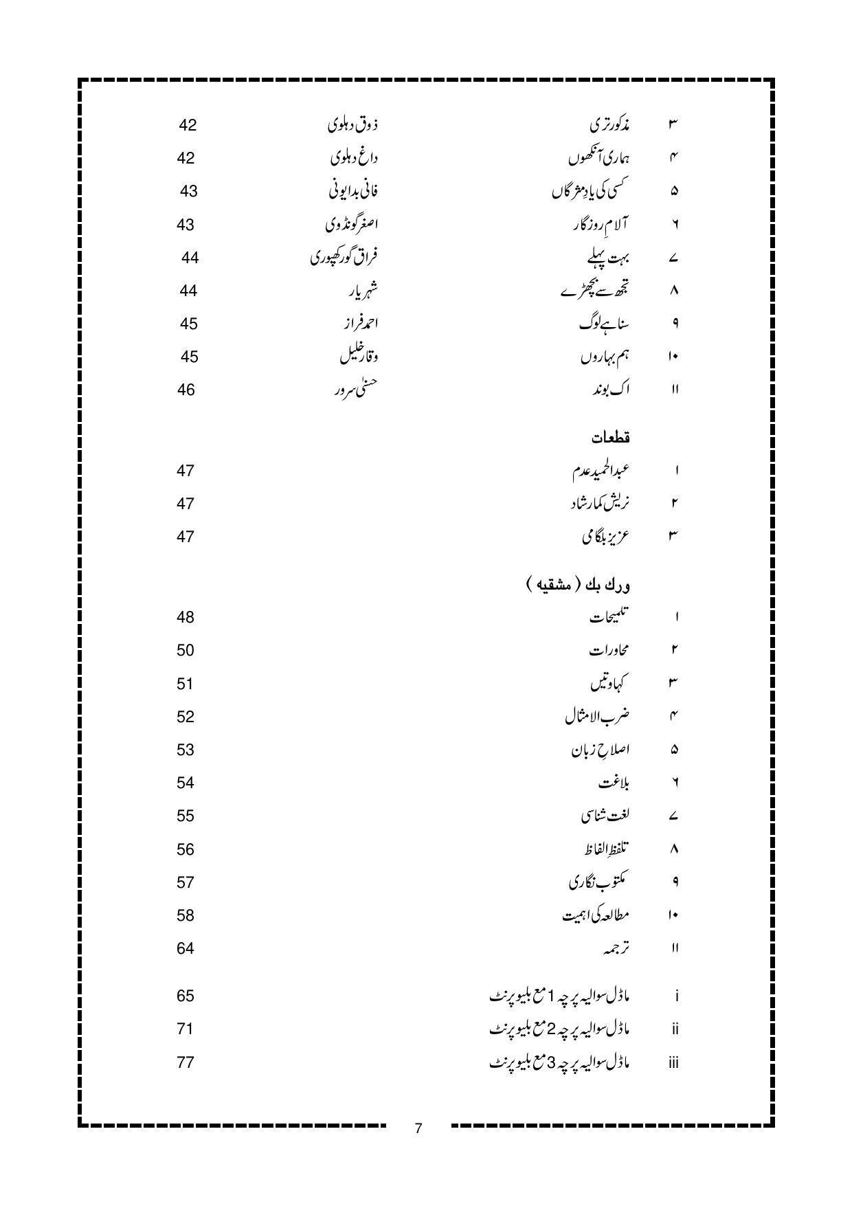 Karnataka 2nd PUC Question Bank for Urdu - Page 7