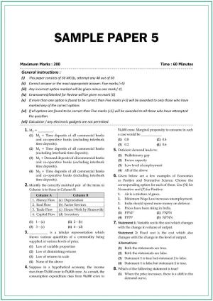CUET UG Economics Sample Paper 5