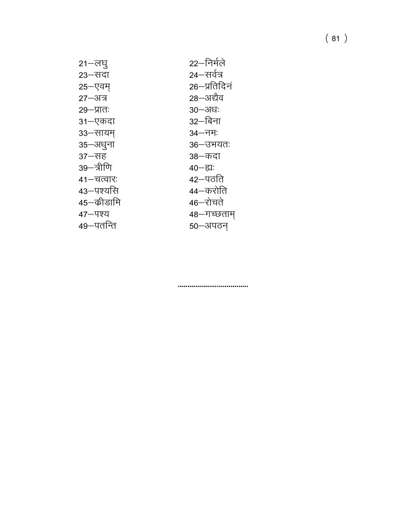 UP Board (UPMSP) Class 9 Sanskrit Question Bank - Page 81