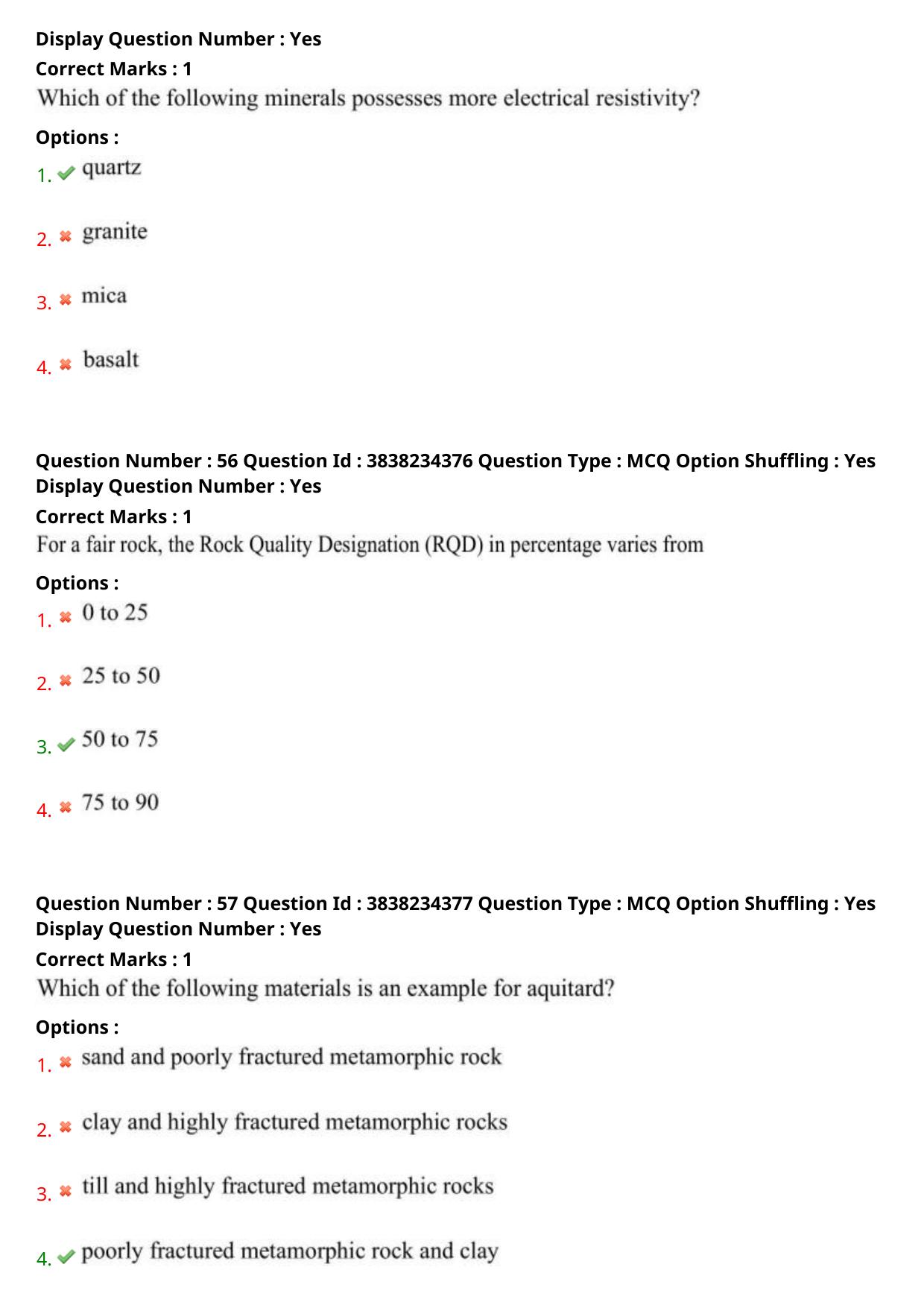 TS PGECET 2024: Geo Engineering & Geo Informatics Question Papers with Answer - Page 24