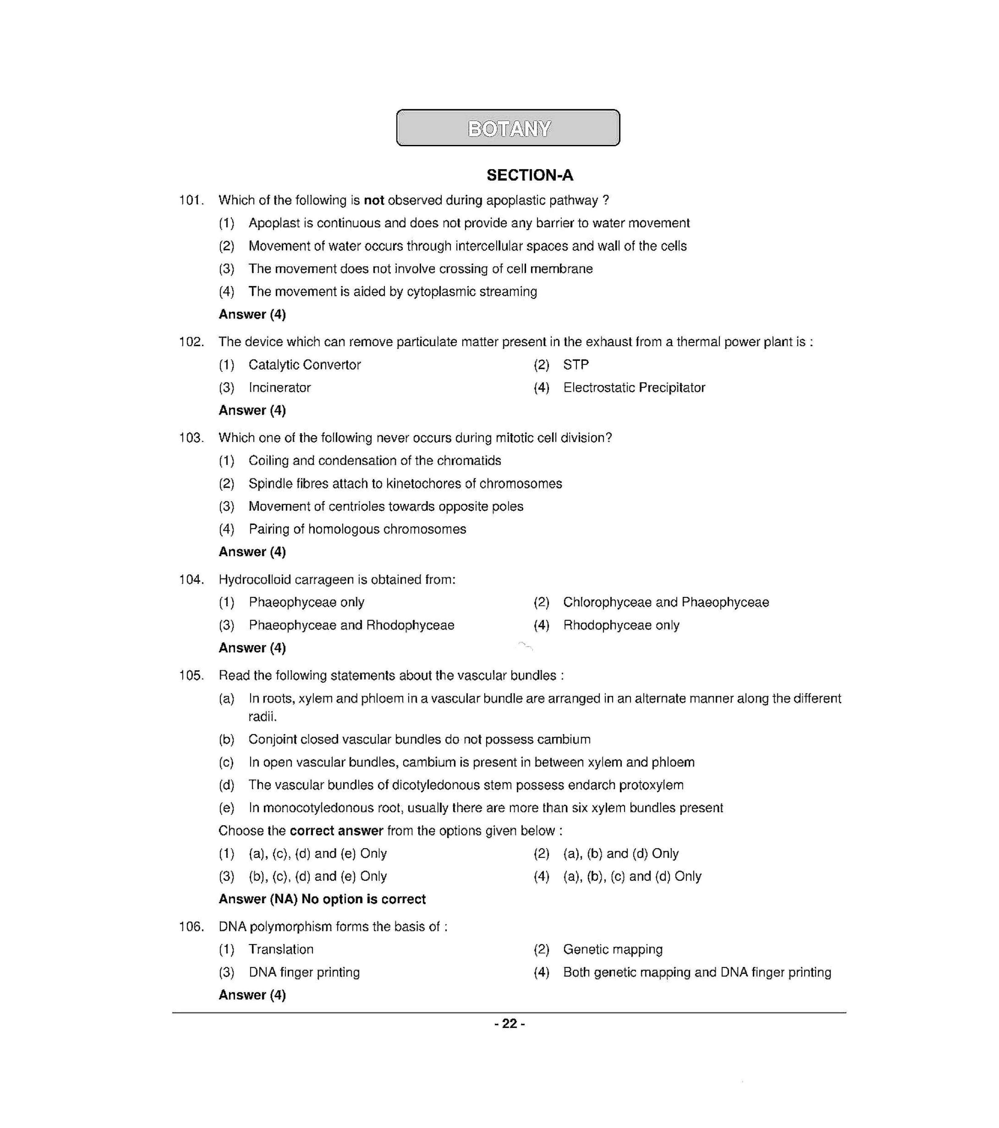 NEET R6 2022 Question Paper - Page 21