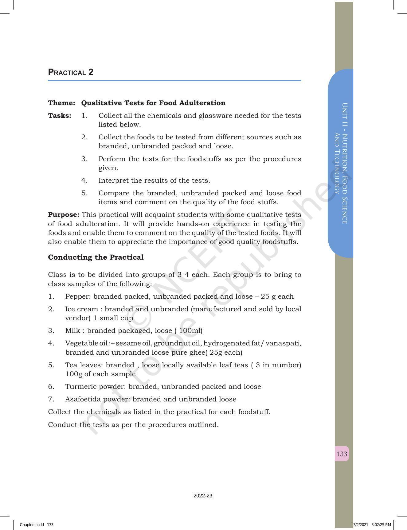 NCERT Book for Class 12 Home Science (Part -I) Chapter 6 Food Quality and Food Safety - Page 19