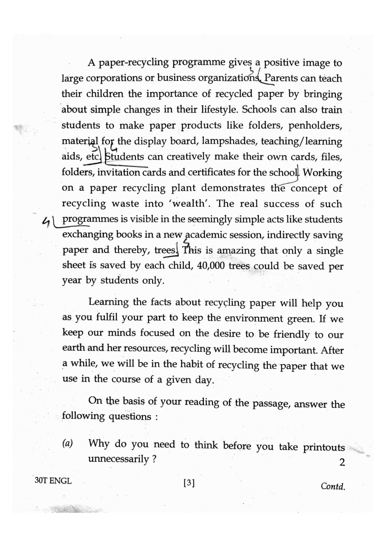 Assam HS 2nd Year English 2020 Question Paper - Page 3
