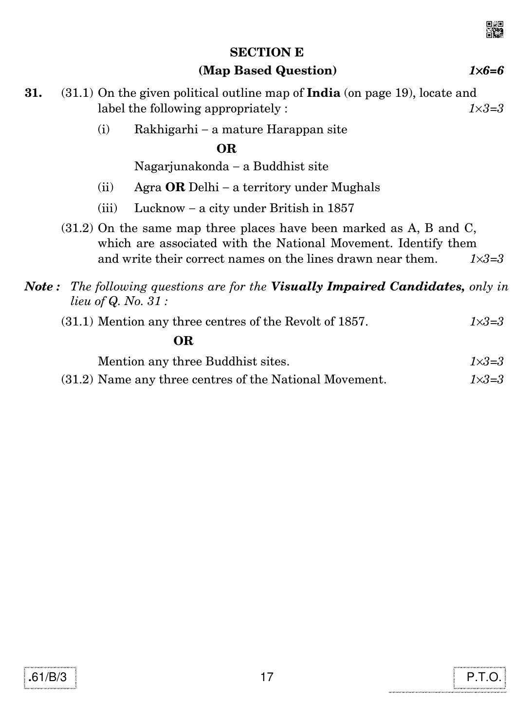 CBSE Class 12 61-C-3 - History 2020 Compartment Question Paper - Page 17