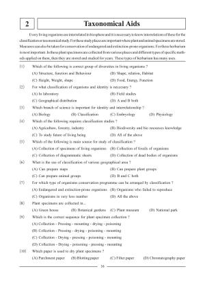 GSEB HSC Biology Question Paper (English Medium)- Chapter-2