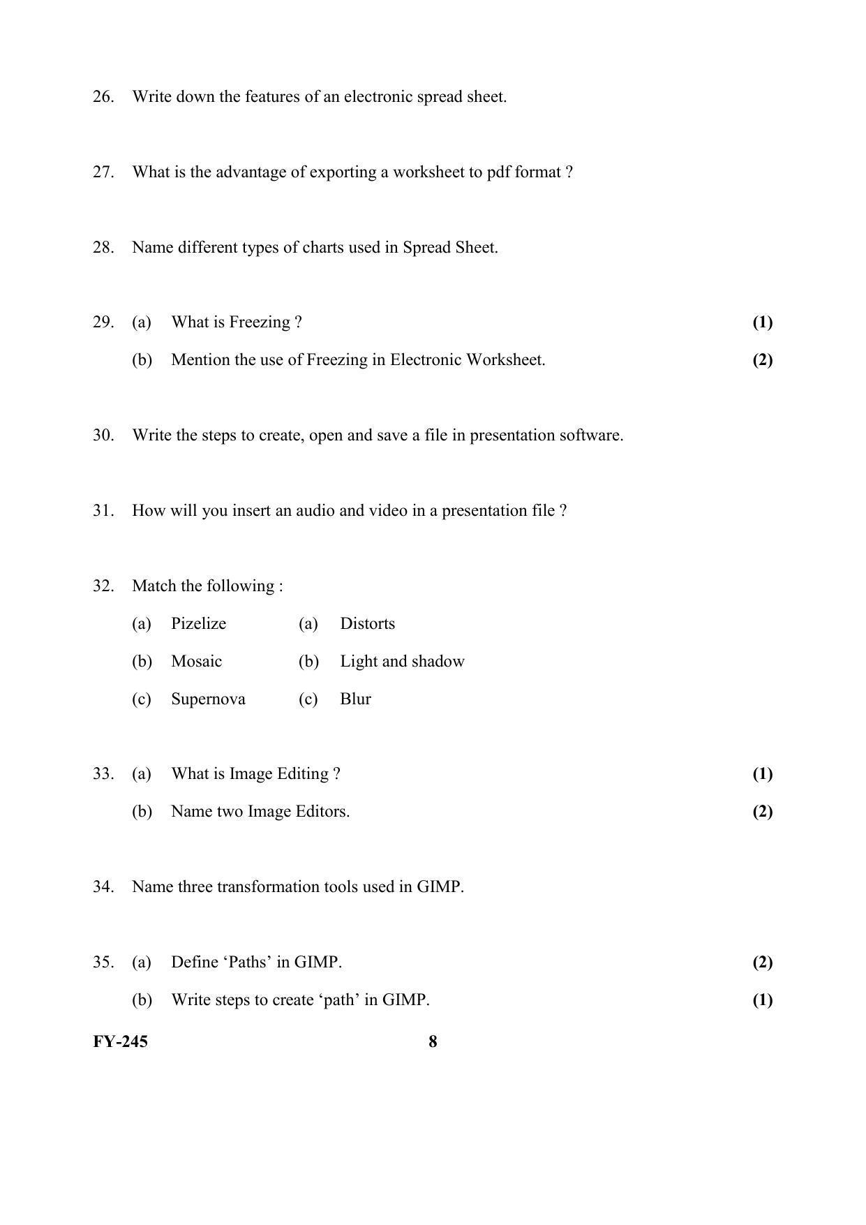 Kerala Plus One 2021 CA (Humanities) Question Papers (Annual) - Page 8