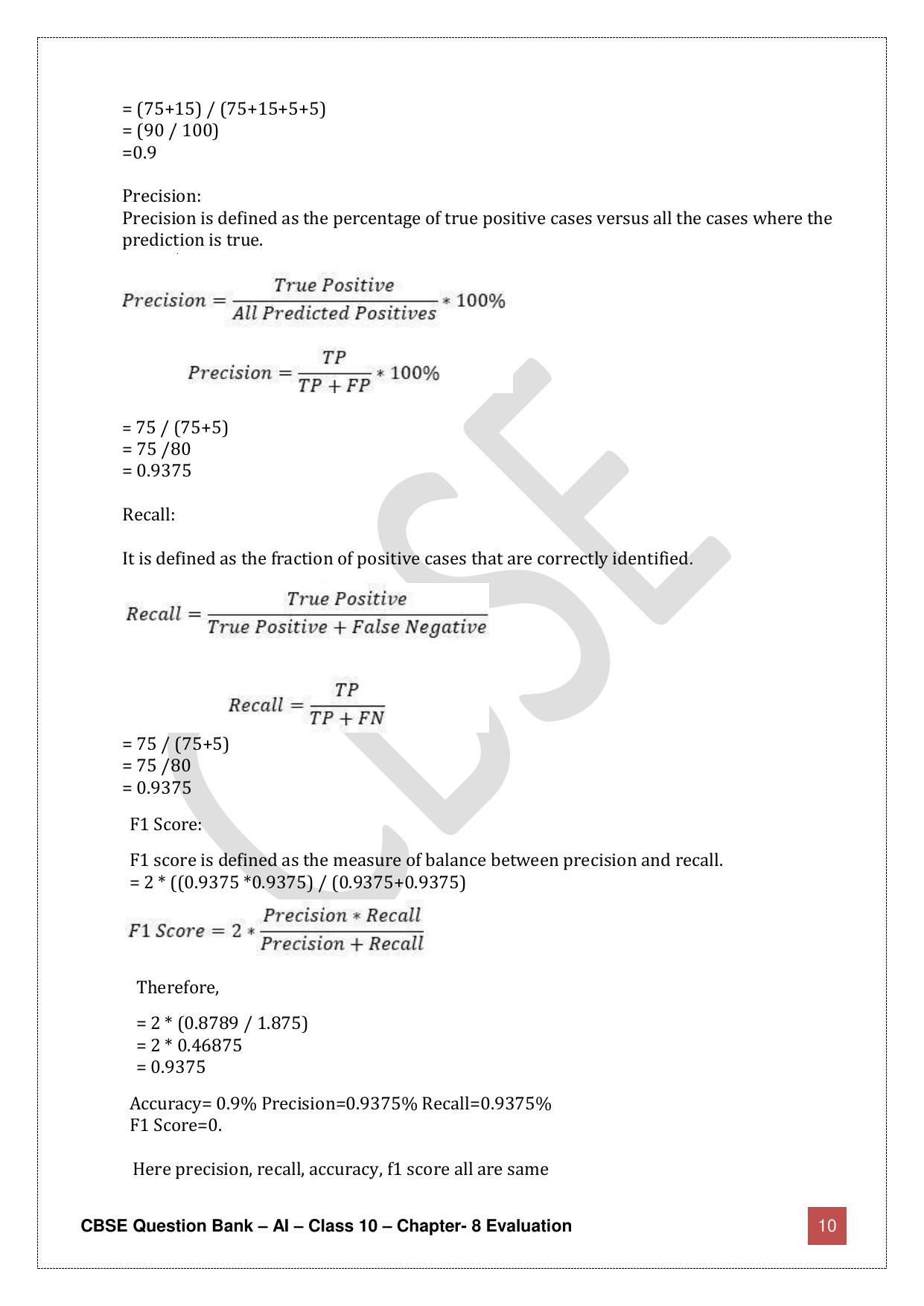 CBSE Class 10 Artificial Intelligence - Chapter 8 Question Bank - Page 10
