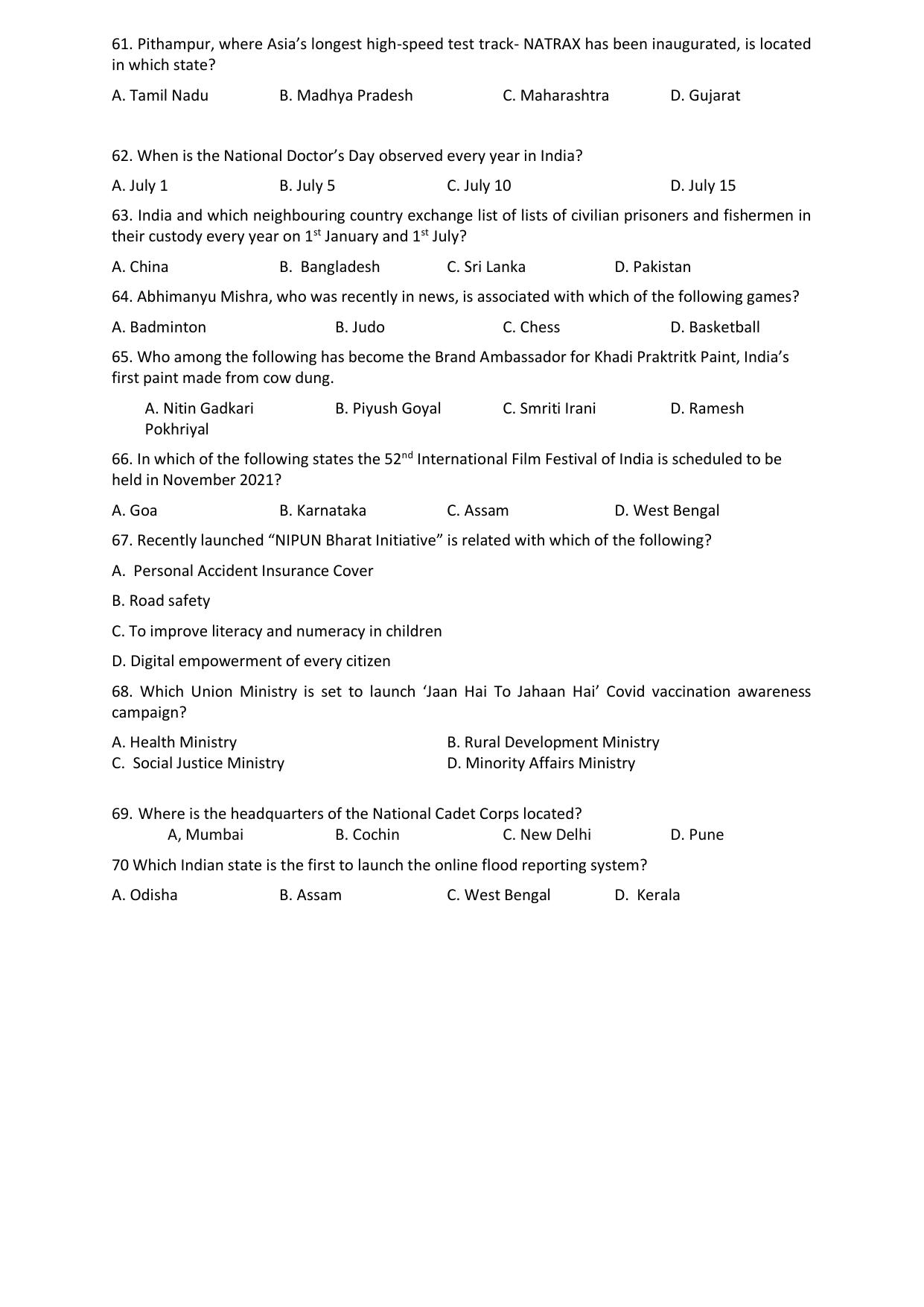 Odisha CPET IRPM SET II 2021 Question Paper - Page 6