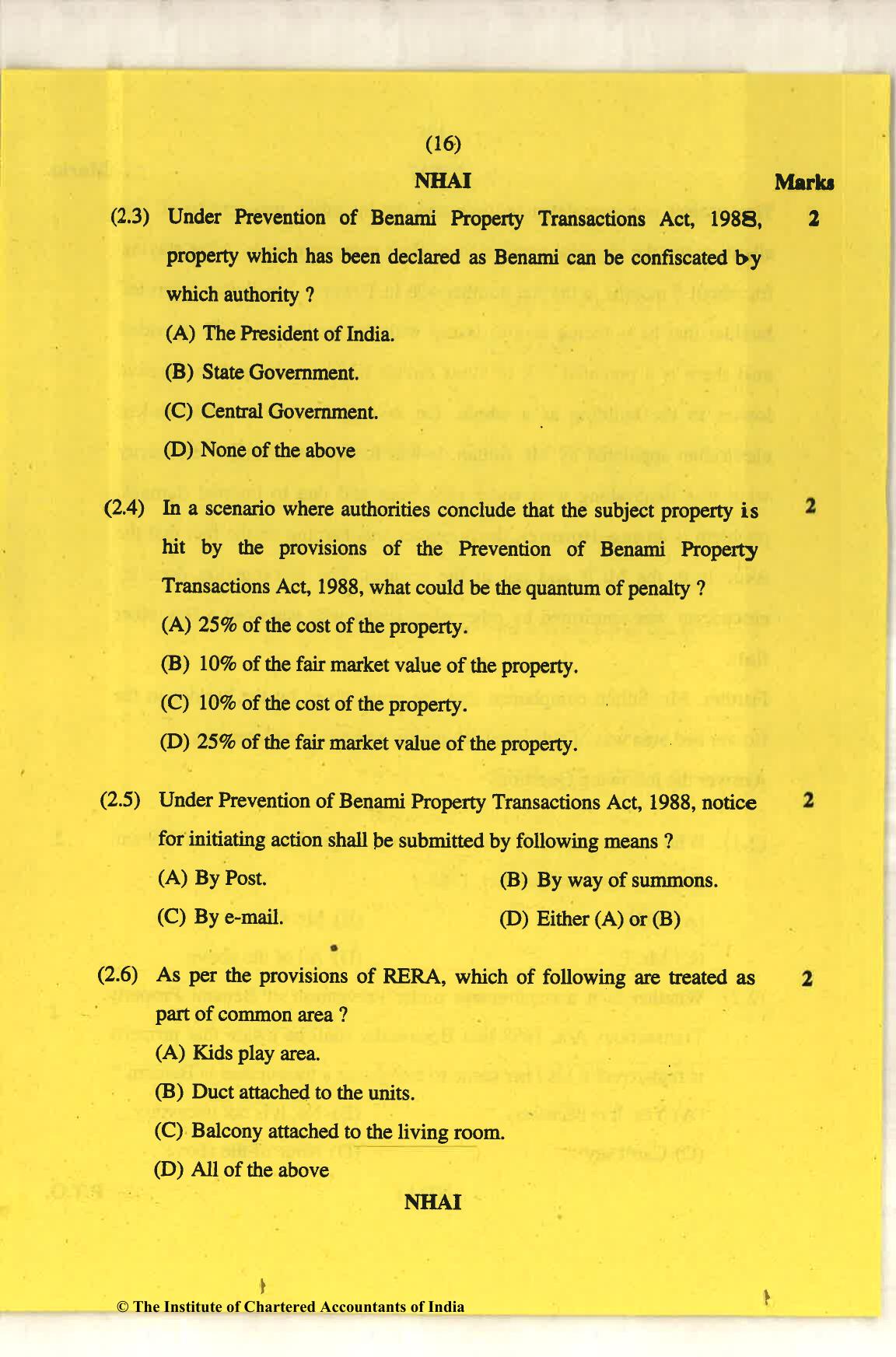 CA Final Nov 2018 Question Paper - Paper 6D – Economic Laws - Page 16