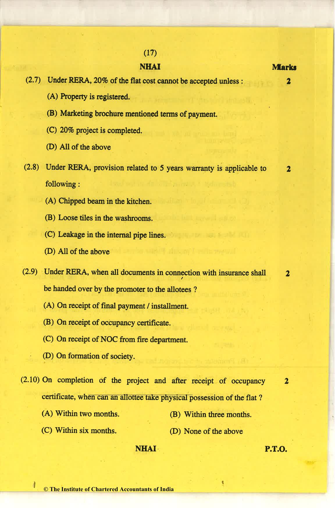 CA Final Nov 2018 Question Paper - Paper 6D – Economic Laws - Page 17