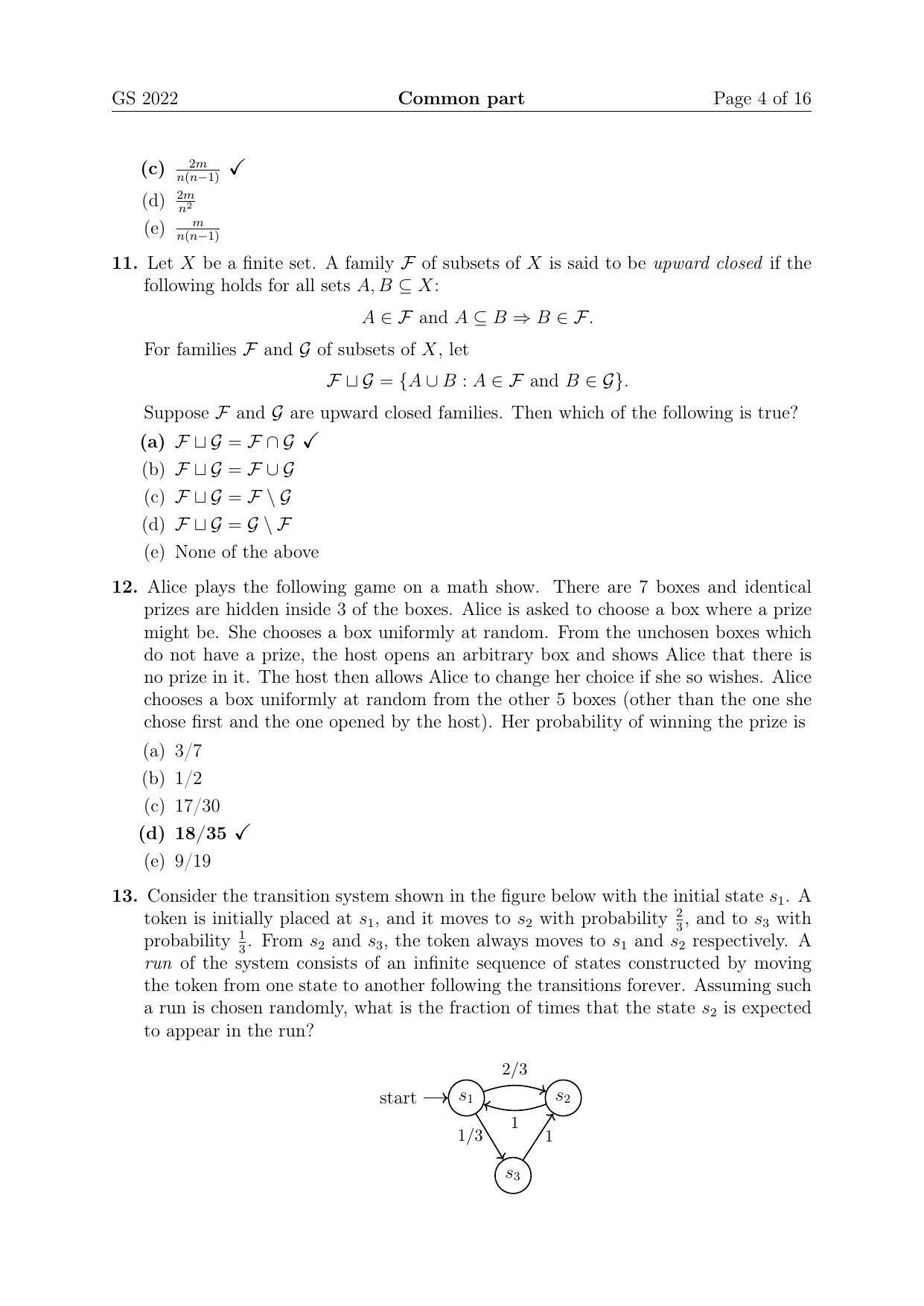 TIFR GS 2022 Computer & Systems Sciences Question Paper - Page 4