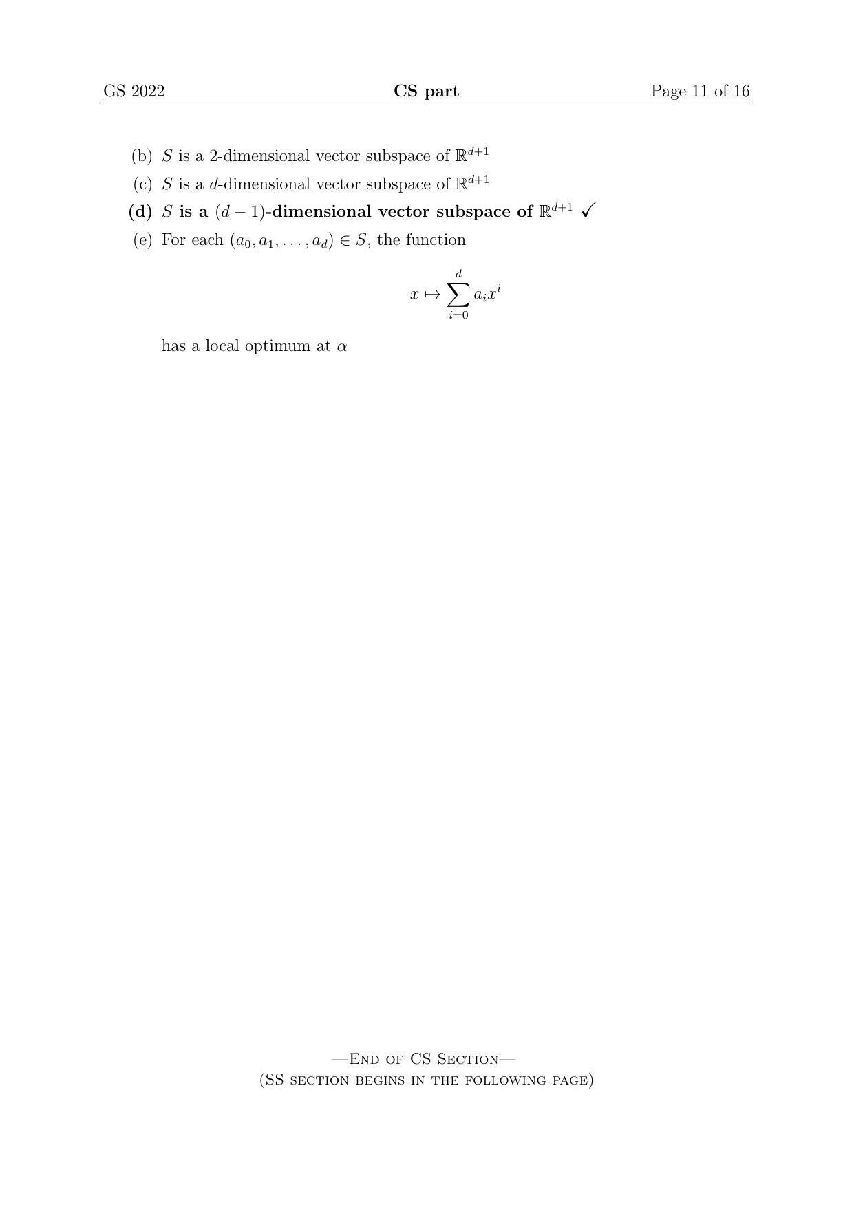 TIFR GS 2022 Computer & Systems Sciences Question Paper - Page 11