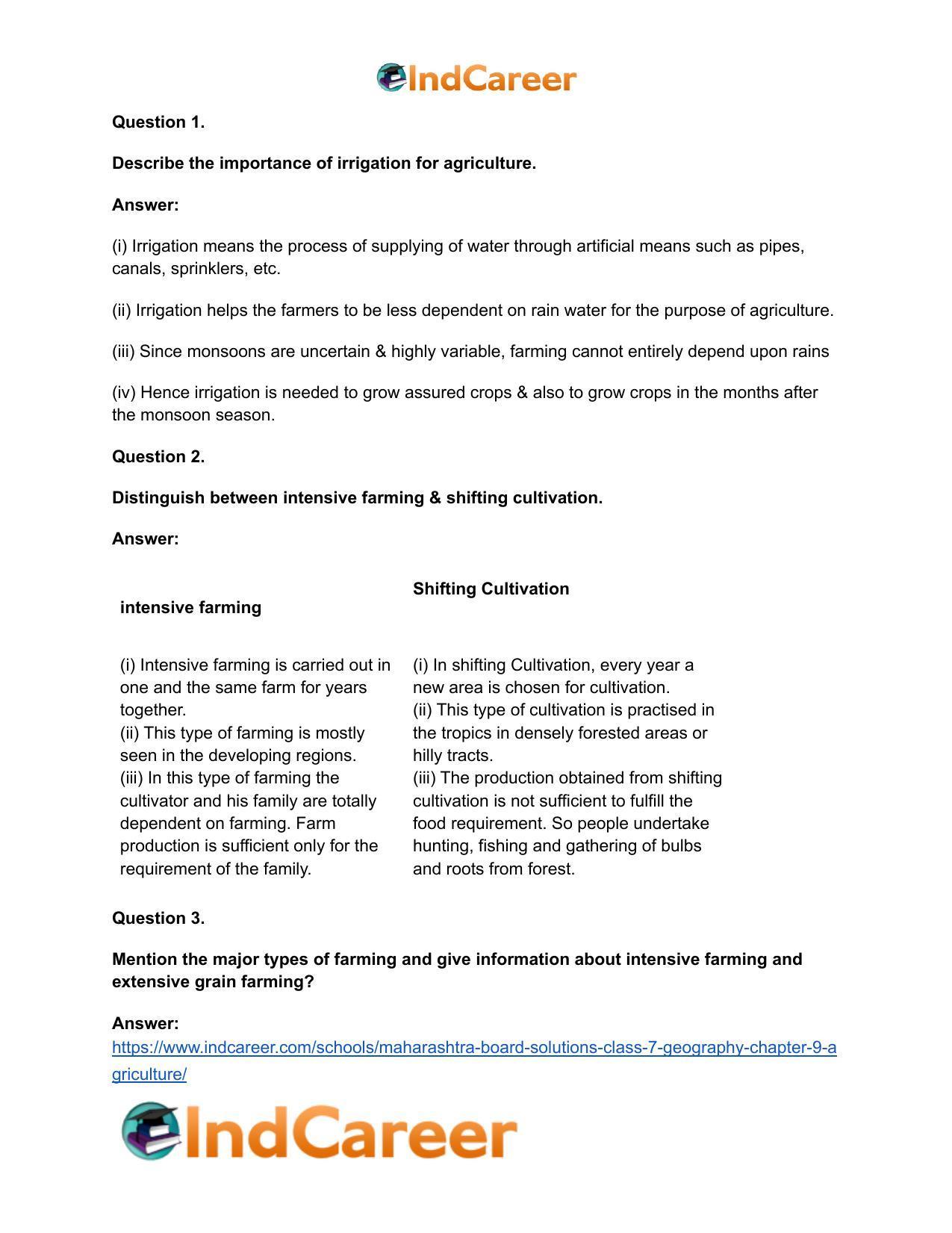 Maharashtra Board Solutions Class 7-Geography: Chapter 9- Agriculture - Page 4