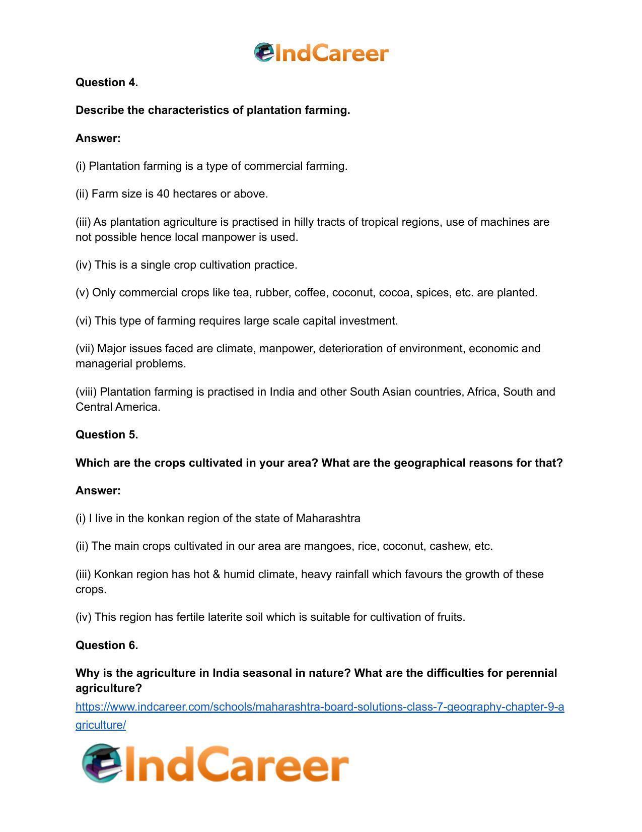 Maharashtra Board Solutions Class 7-Geography: Chapter 9- Agriculture - Page 6
