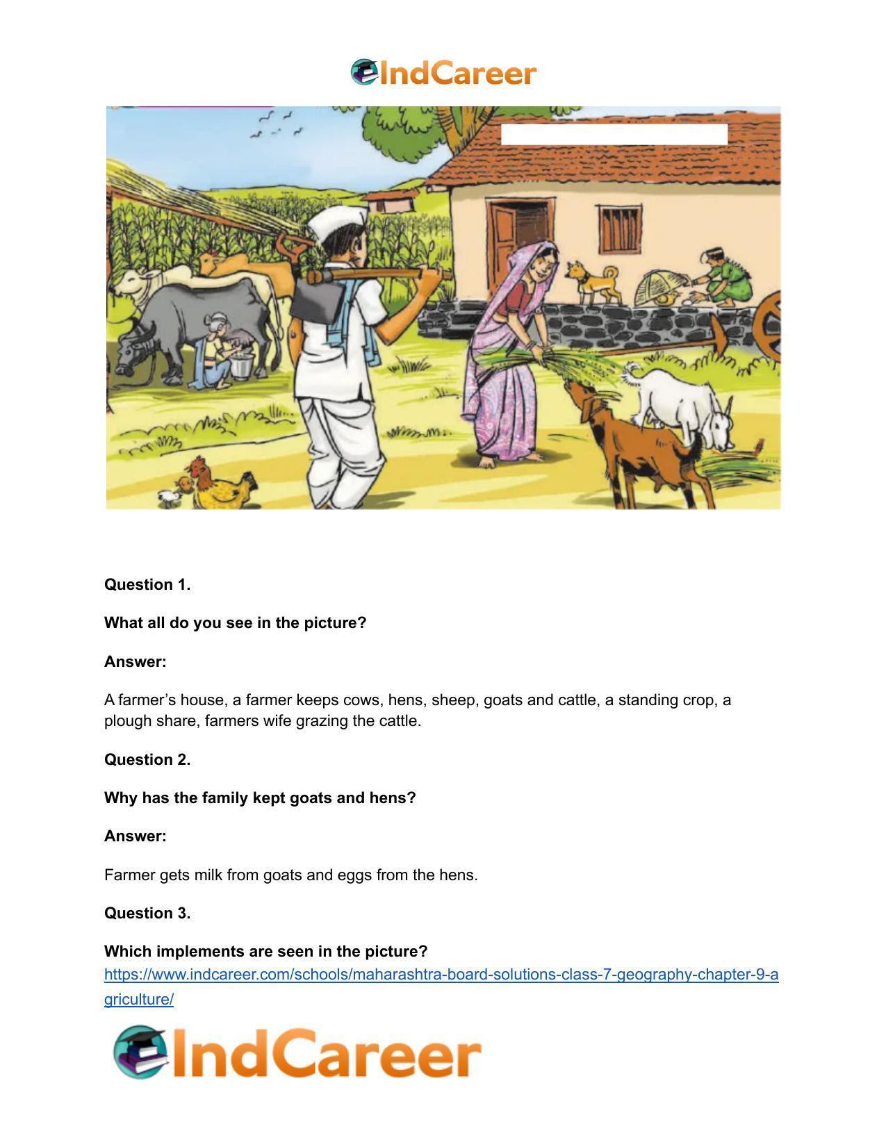 Maharashtra Board Solutions Class 7-Geography: Chapter 9- Agriculture - Page 11