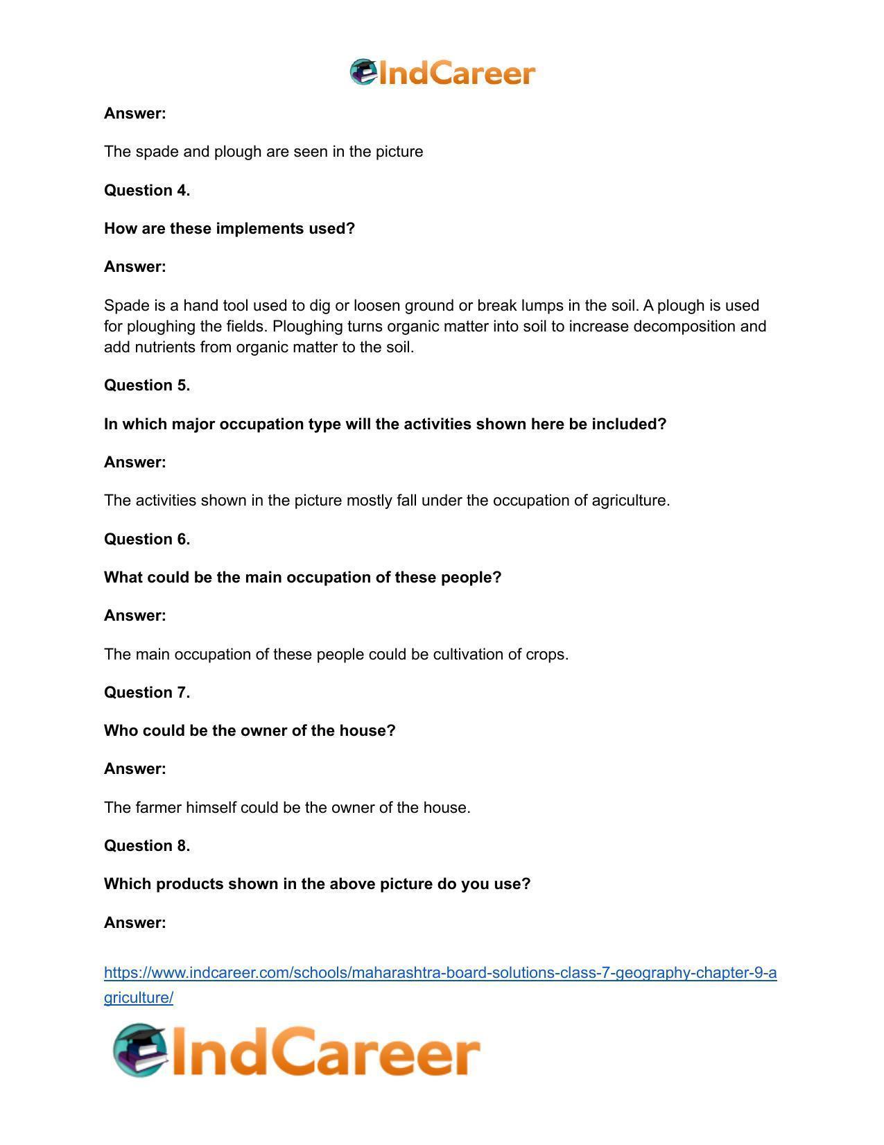 Maharashtra Board Solutions Class 7-Geography: Chapter 9- Agriculture - Page 12