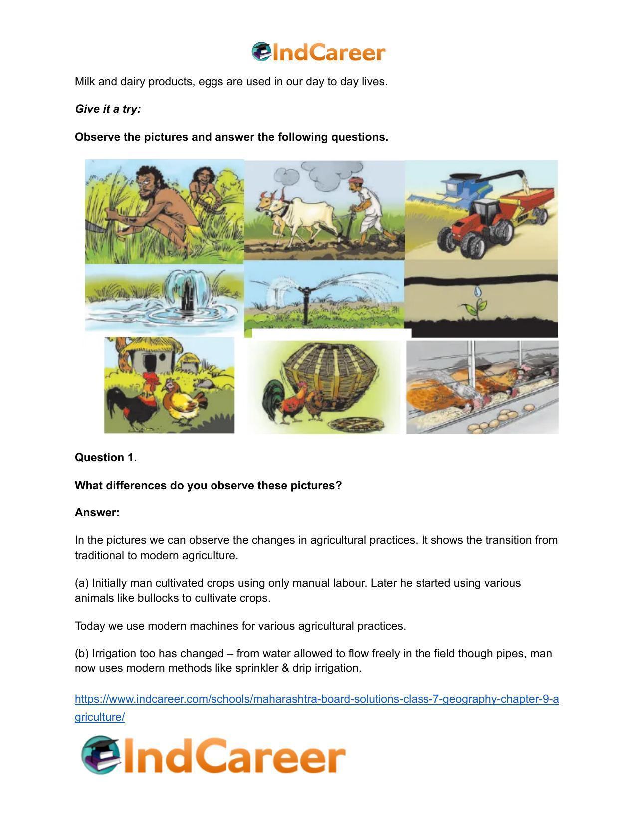 Maharashtra Board Solutions Class 7-Geography: Chapter 9- Agriculture - Page 13