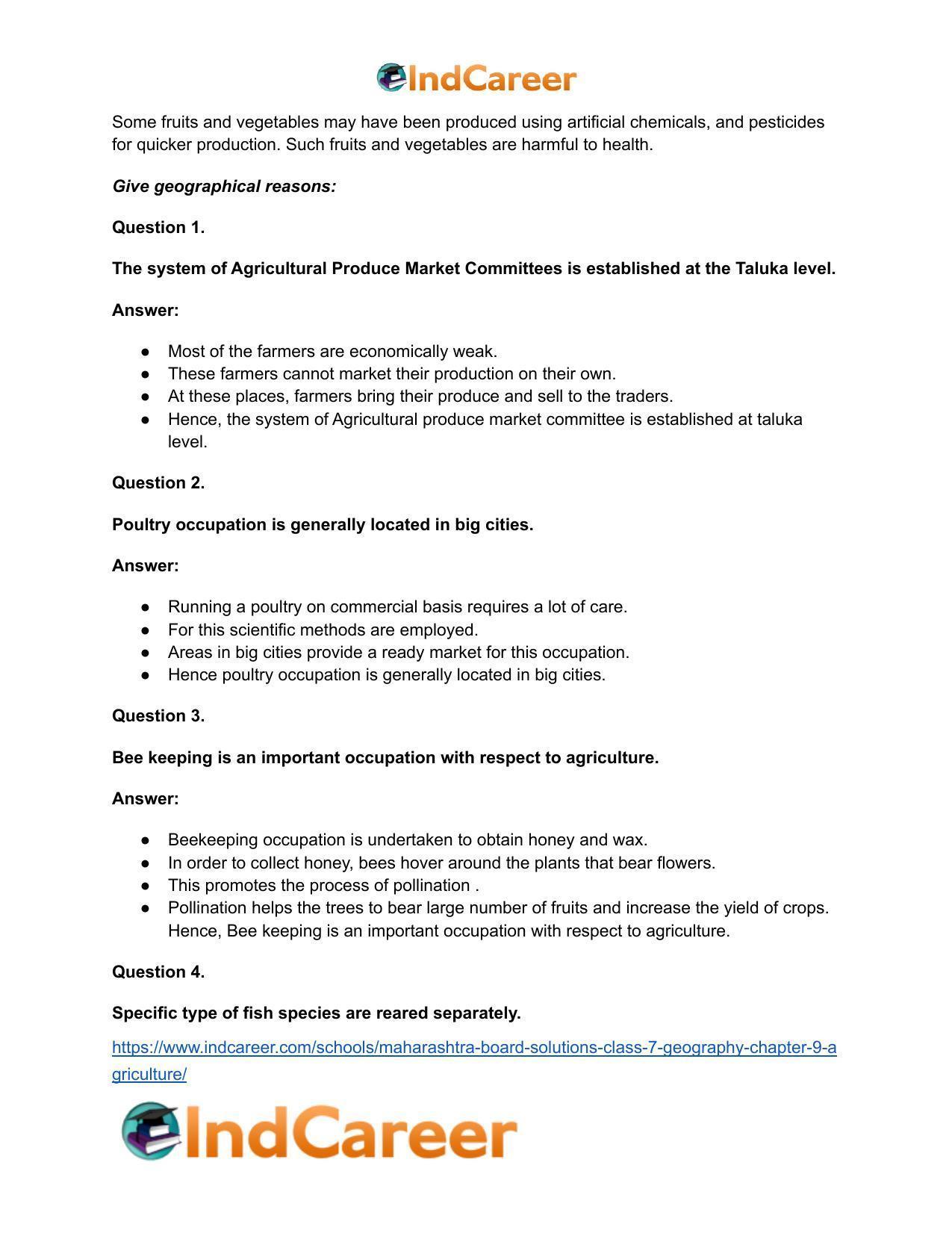 Maharashtra Board Solutions Class 7-Geography: Chapter 9- Agriculture - Page 28