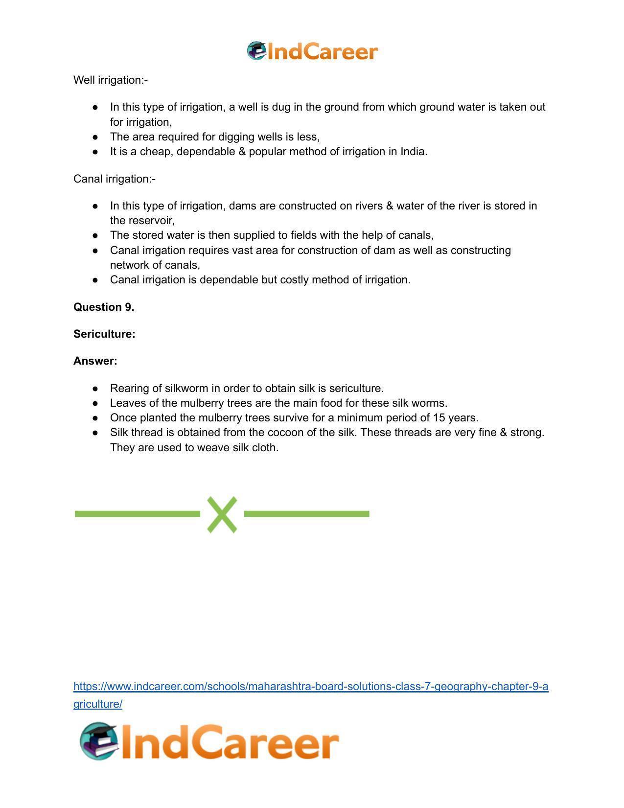 Maharashtra Board Solutions Class 7-Geography: Chapter 9- Agriculture - Page 34