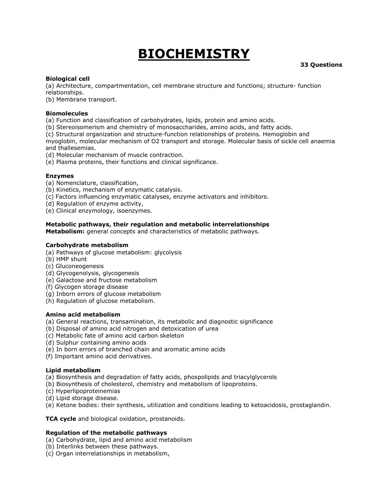 RUHS M.Sc Med Entrance Exam - Group A (MBBS/BDS) Syllabus - Page 4