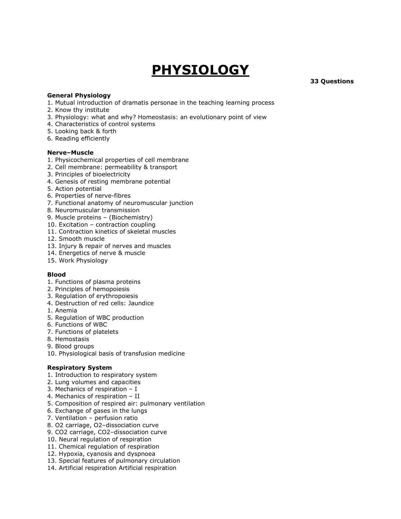 RUHS M.Sc Med Entrance Exam - Group A (MBBS/BDS) Syllabus - Page 6