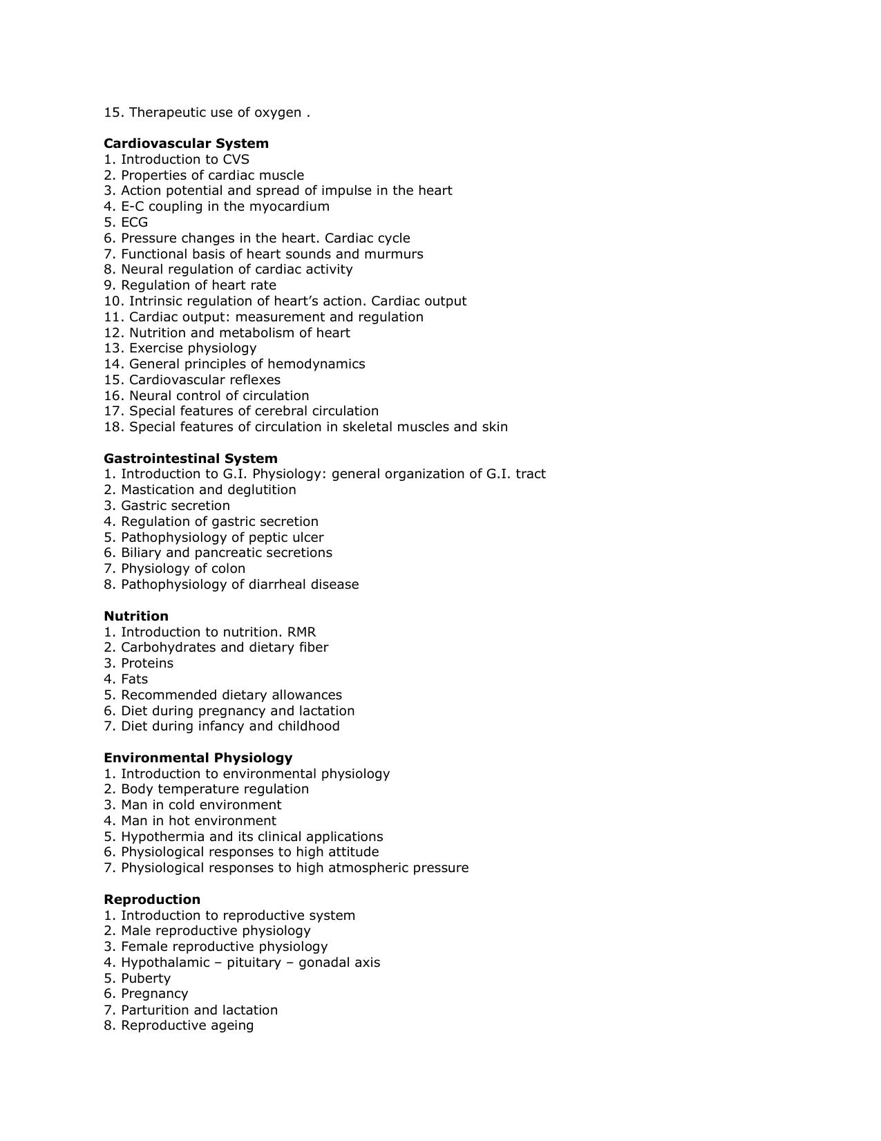 RUHS M.Sc Med Entrance Exam - Group A (MBBS/BDS) Syllabus - Page 7