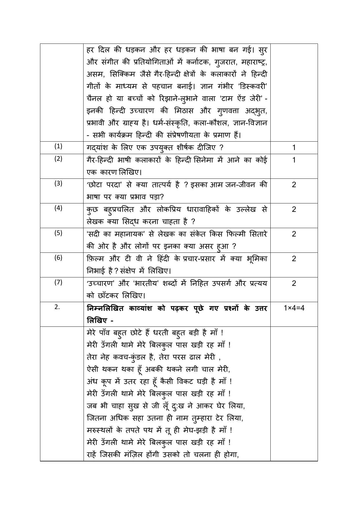 CBSE Class 12 Hindi Adhaar -Sample Paper 2019-20 - Page 2