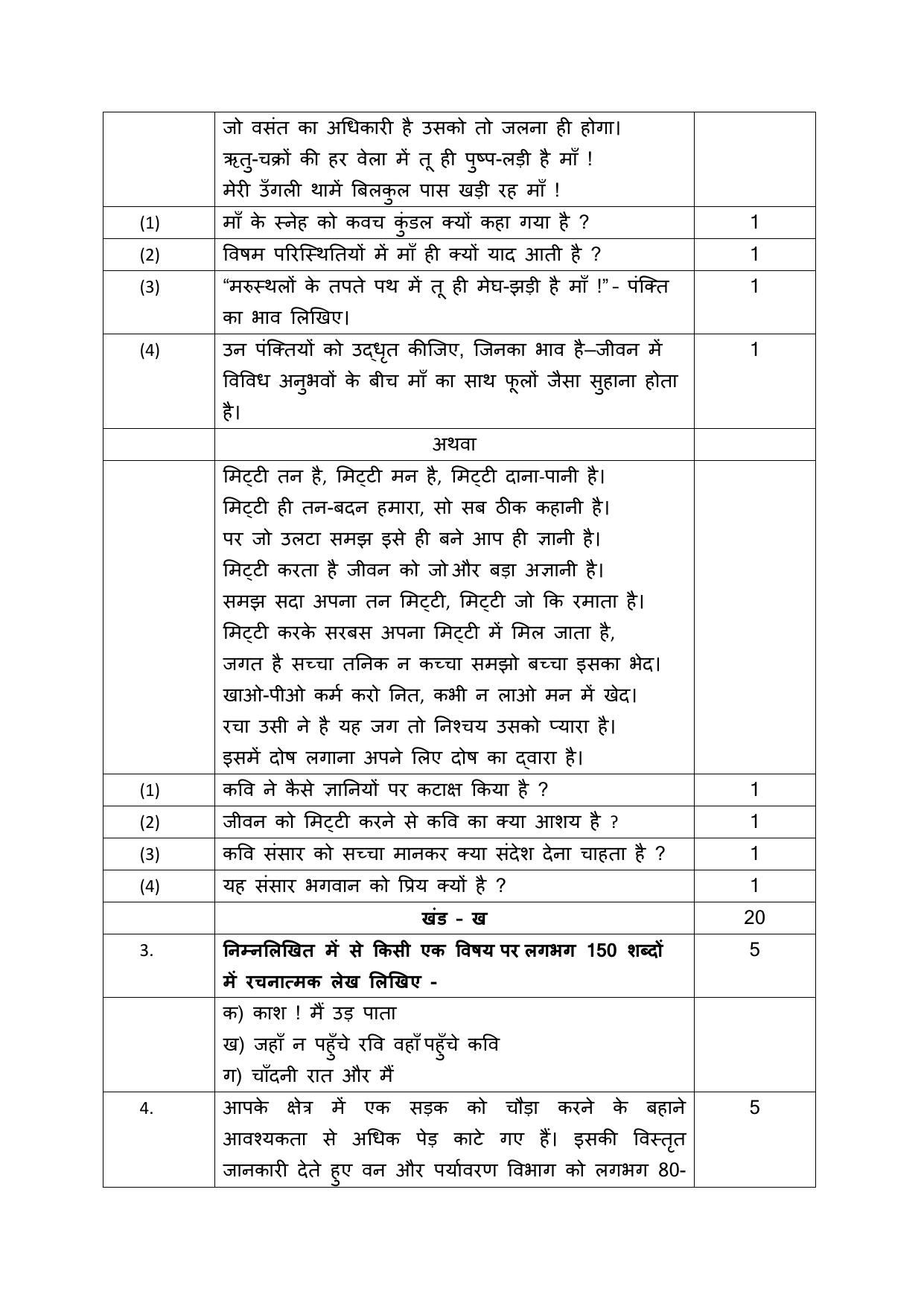 CBSE Class 12 Hindi Adhaar -Sample Paper 2019-20 - Page 3