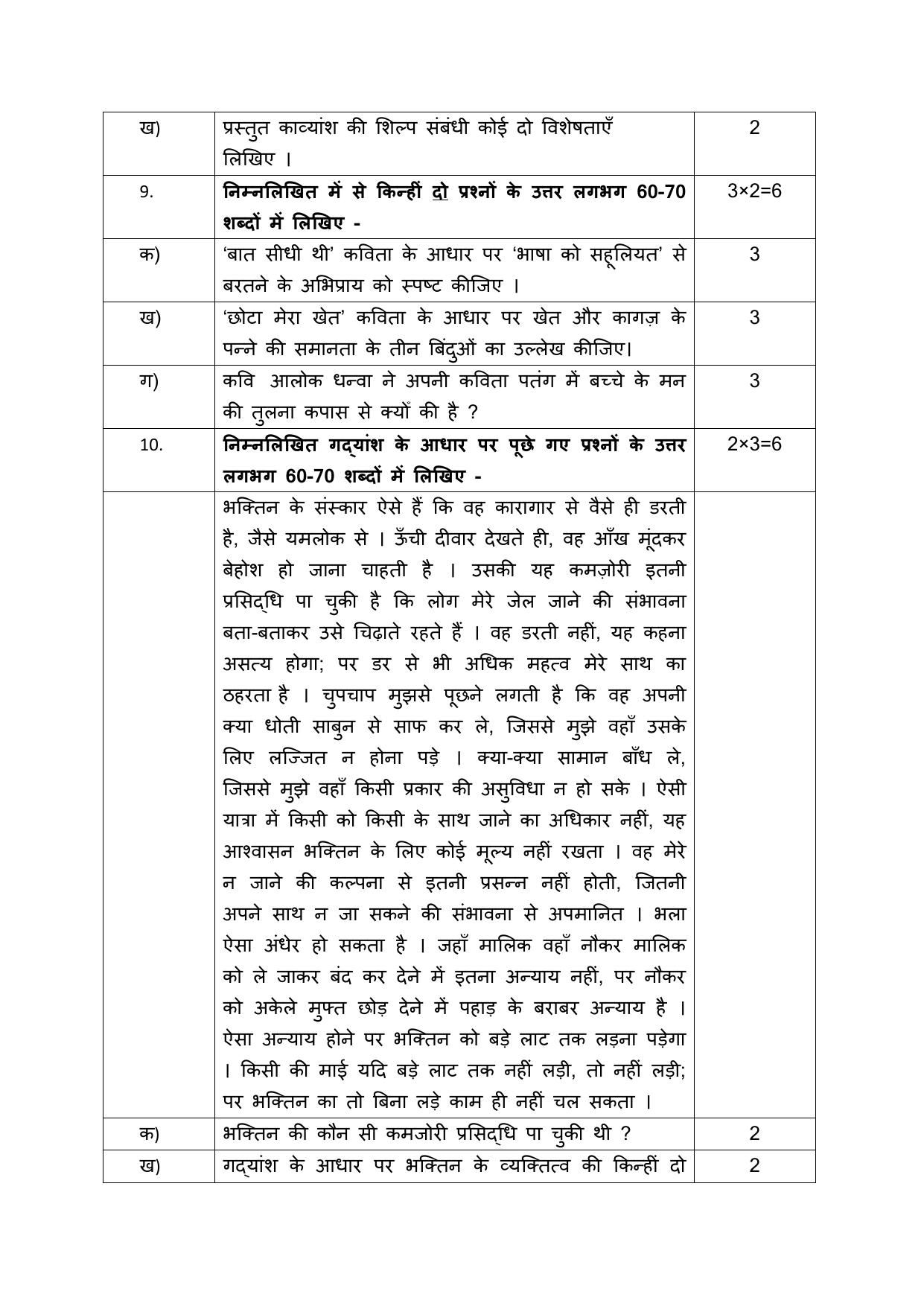 CBSE Class 12 Hindi Adhaar -Sample Paper 2019-20 - Page 6