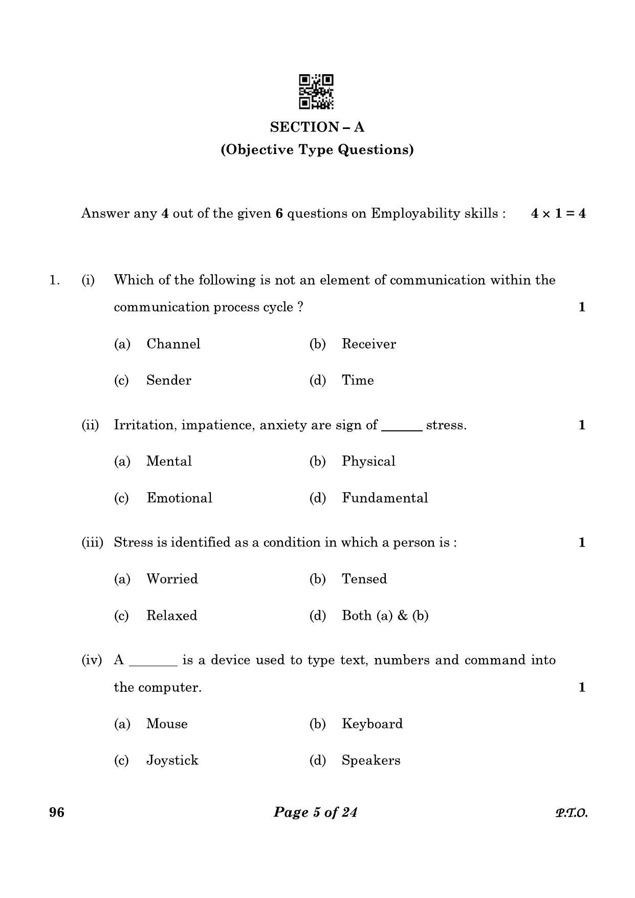 CBSE Class 10 96 Food Production 2023 Question Paper - Page 5