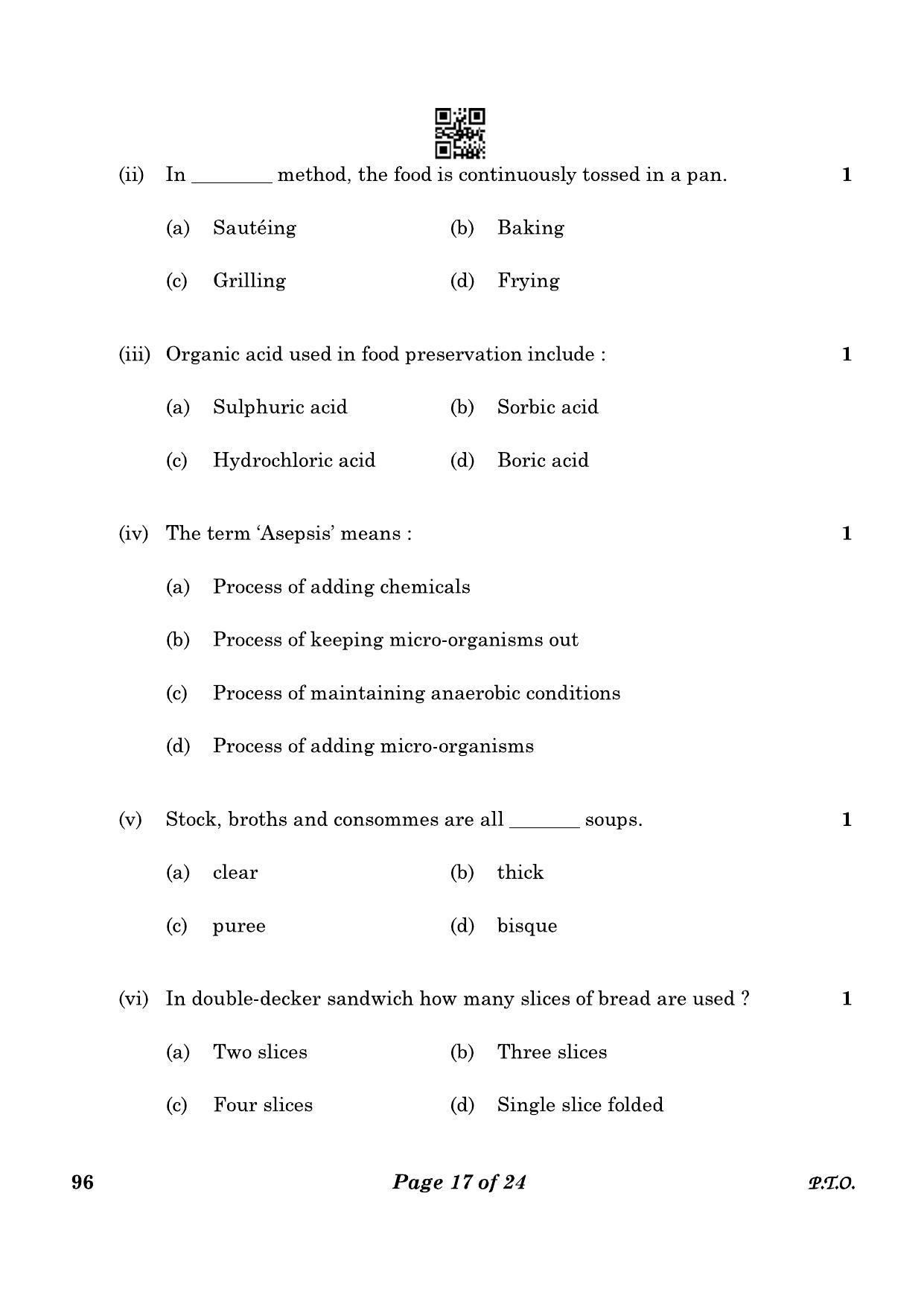 CBSE Class 10 96 Food Production 2023 Question Paper - Page 17