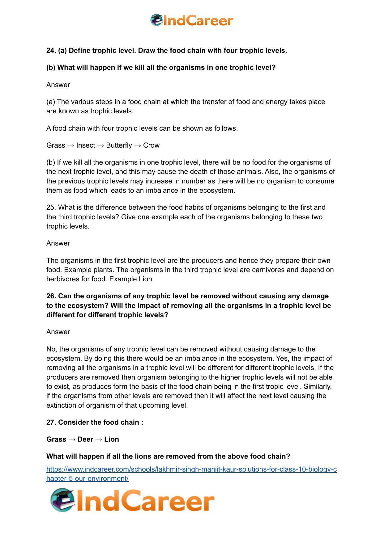 Lakhmir Singh Manjit Kaur Solutions for Class 10 Biology: Chapter 5- Our Environment - Page 7