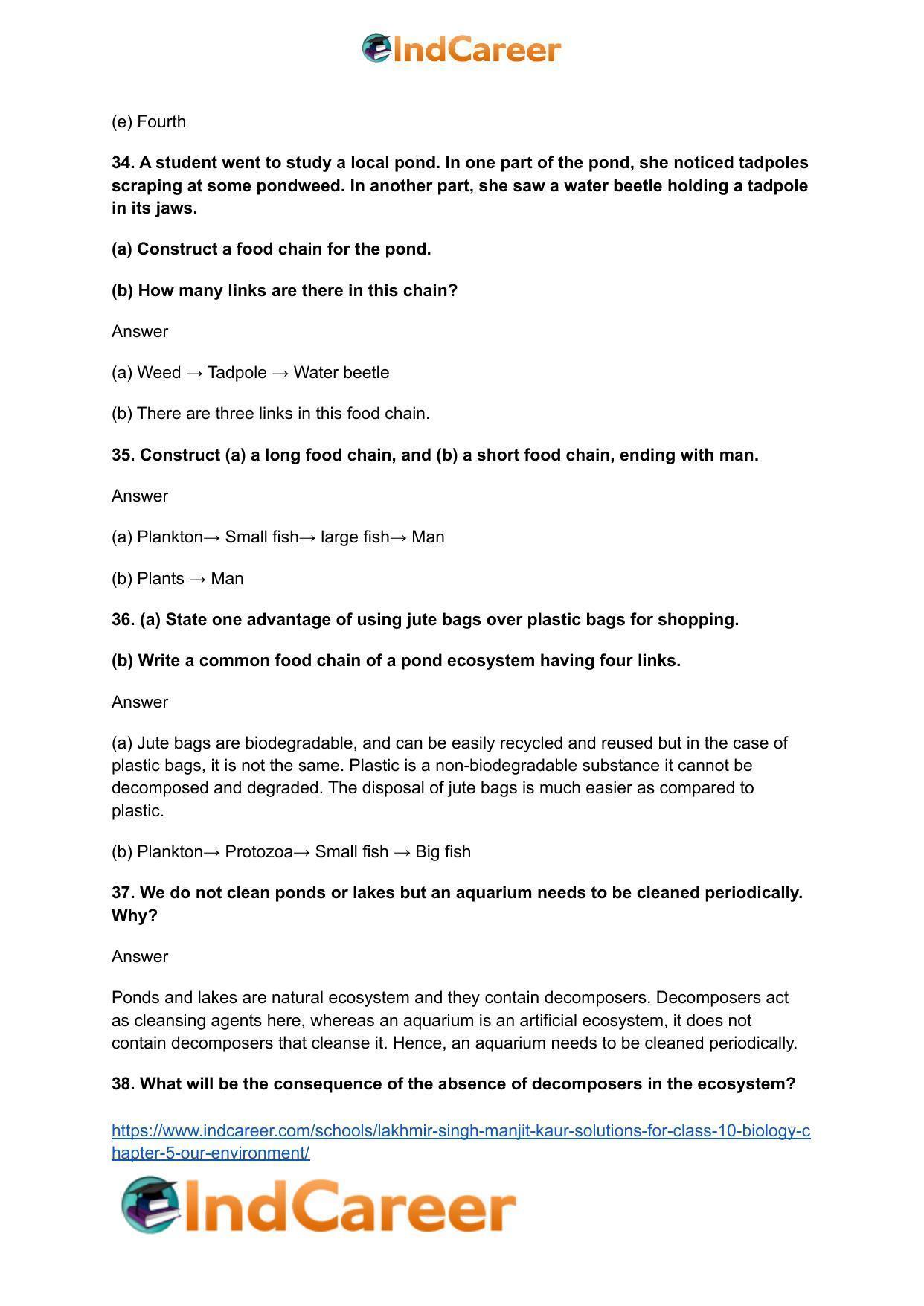 Lakhmir Singh Manjit Kaur Solutions for Class 10 Biology: Chapter 5- Our Environment - Page 10