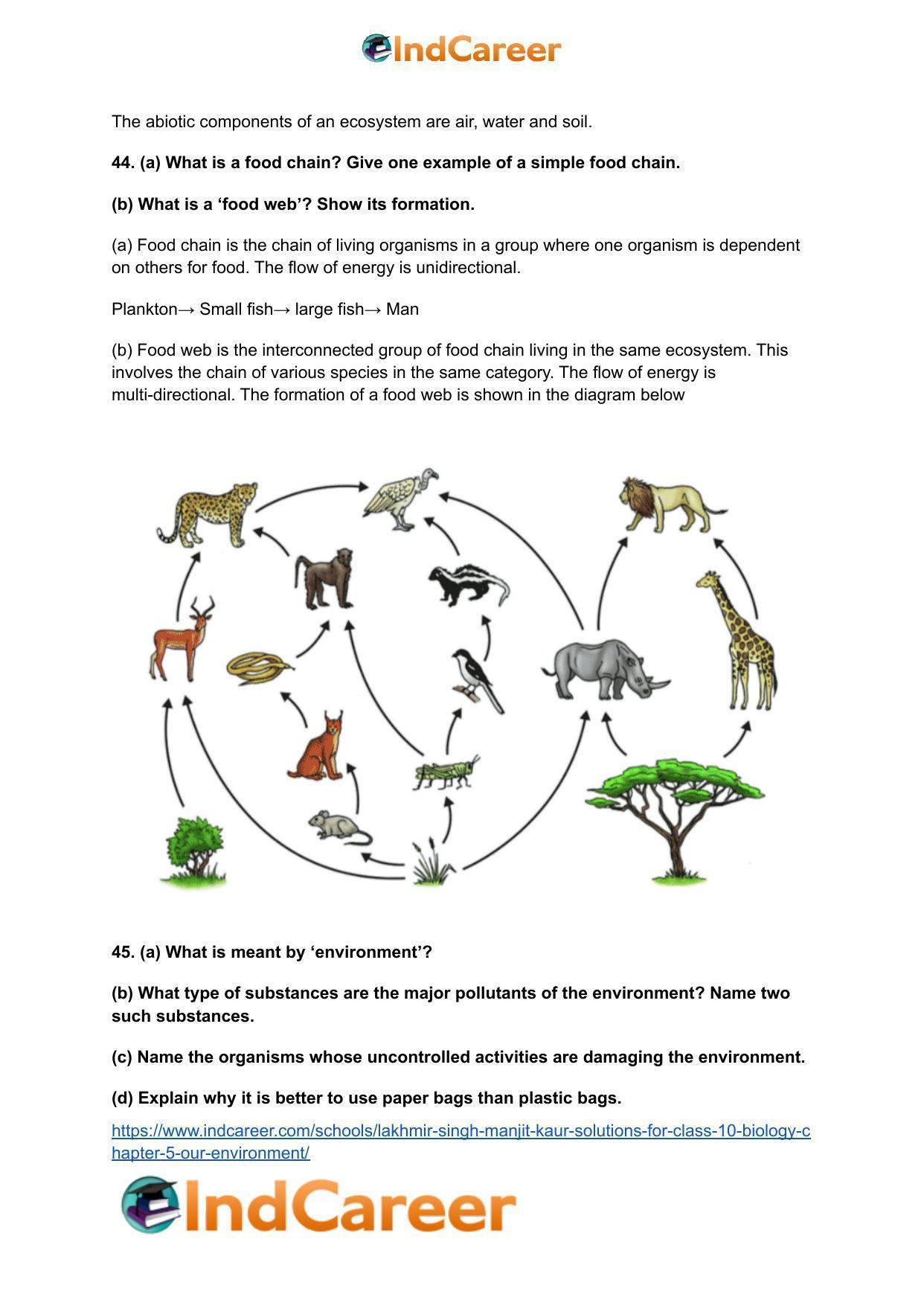 Lakhmir Singh Manjit Kaur Solutions for Class 10 Biology: Chapter 5- Our Environment - Page 13