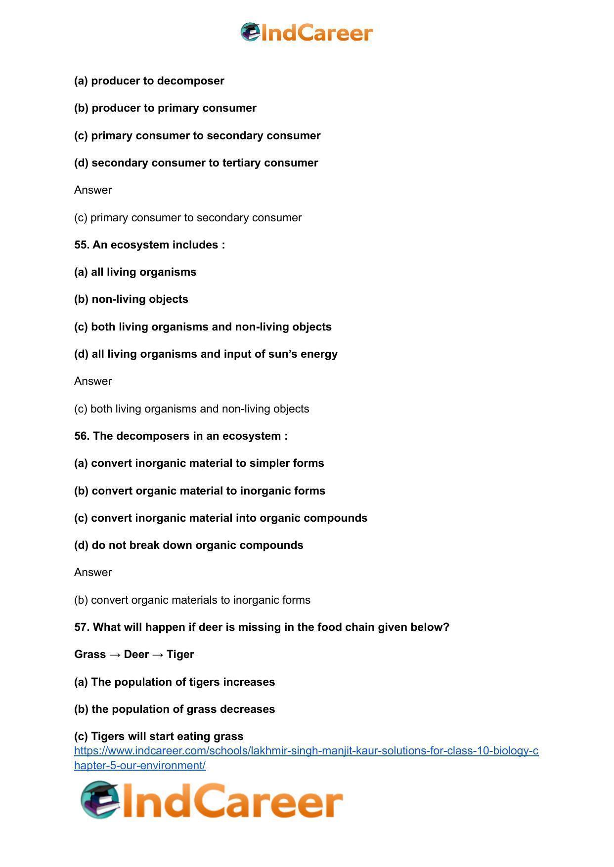 Lakhmir Singh Manjit Kaur Solutions for Class 10 Biology: Chapter 5- Our Environment - Page 17