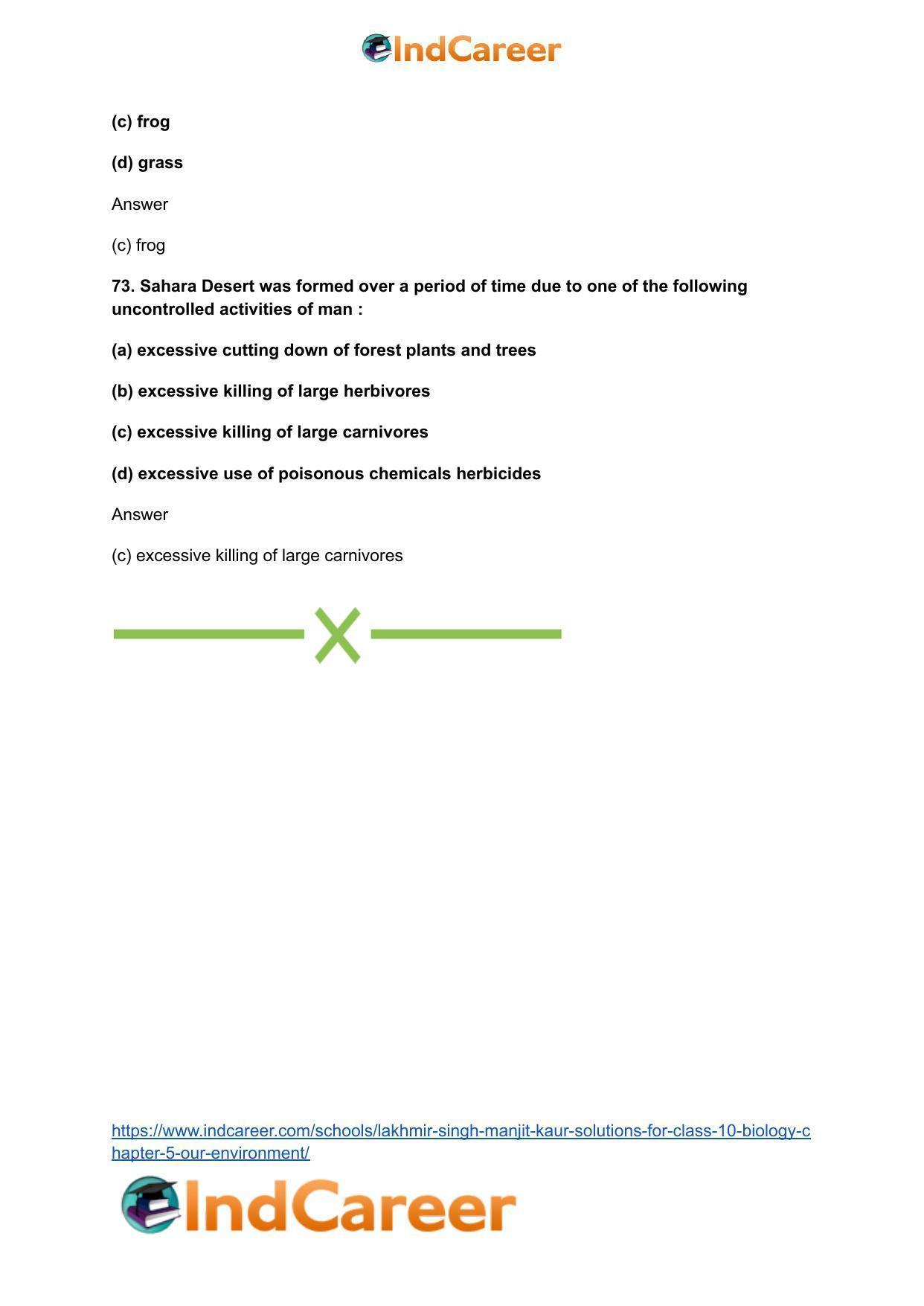 Lakhmir Singh Manjit Kaur Solutions for Class 10 Biology: Chapter 5- Our Environment - Page 23