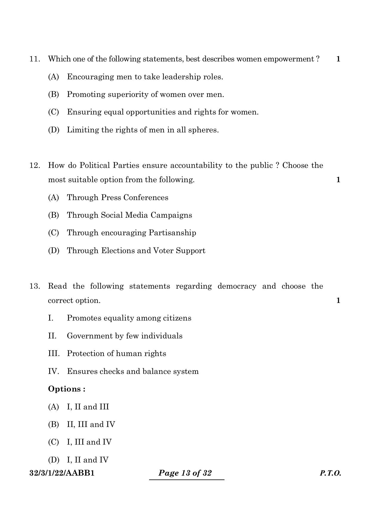 CBSE Class 10 32-3-1 Social Science 2024 Question Paper - Page 13
