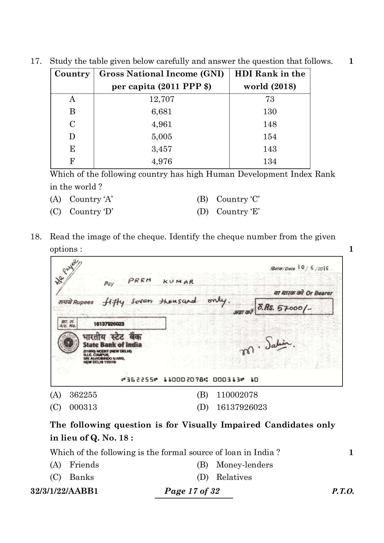 CBSE Class 10 32-3-1 Social Science 2024 Question Paper - Page 17