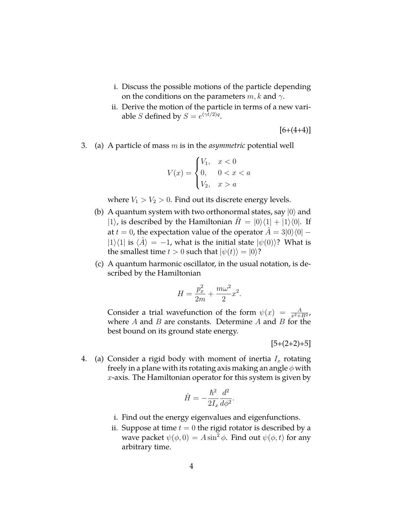 ISI Admission Test JRF in Physics and Applied Mathematics PHB 2020 Sample Paper - Page 3