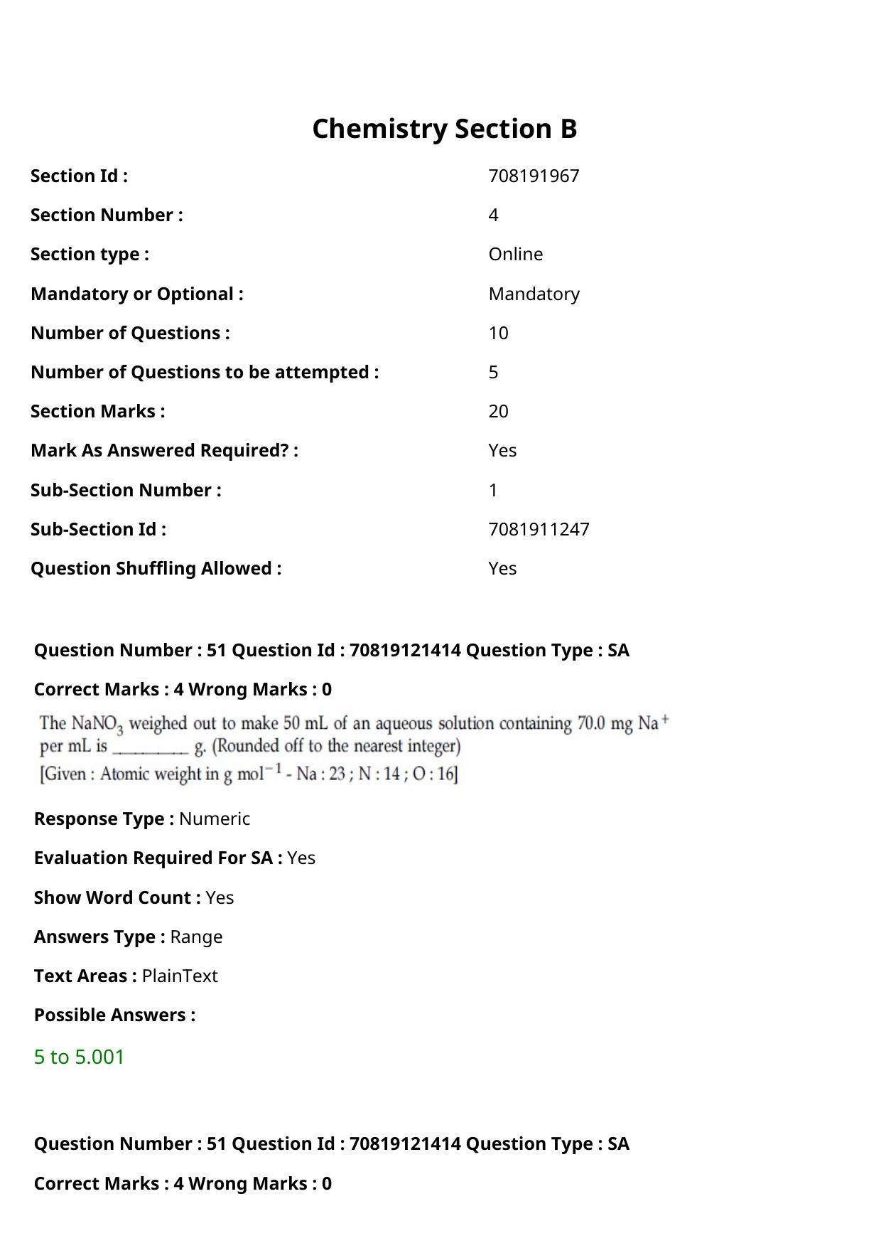 JEE Mains 2021: BTech Bengali (Shift 2) 26-02-2021 Question Paper - Page 63