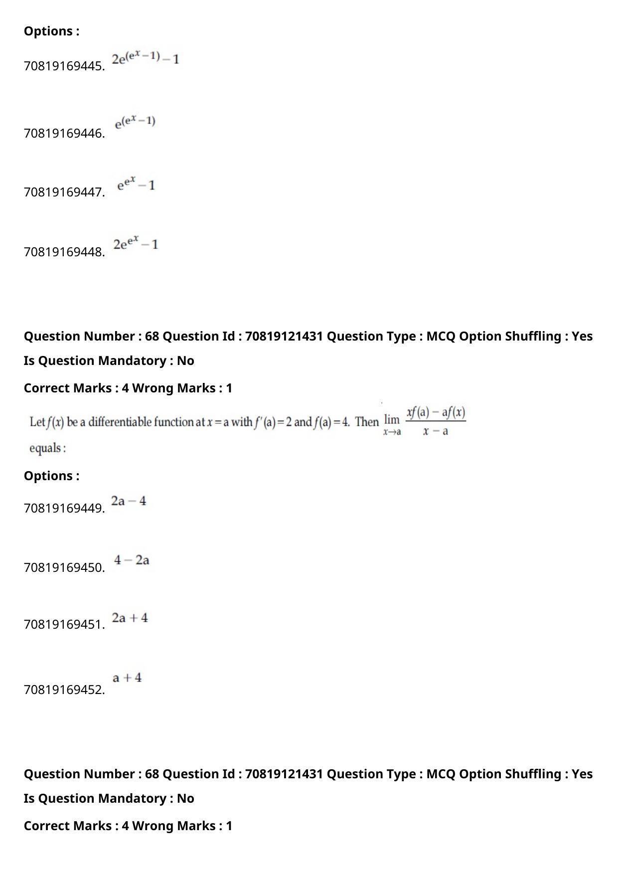 JEE Mains 2021: BTech Bengali (Shift 2) 26-02-2021 Question Paper - Page 80