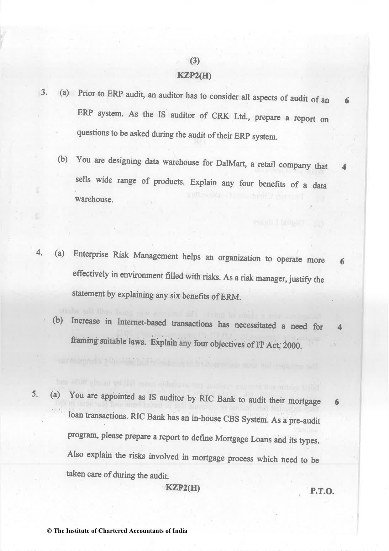 CA Inter Nov 2023 Question Paper - Paper 7 – Enterprise Information Systems & Strategic Management - Page 3
