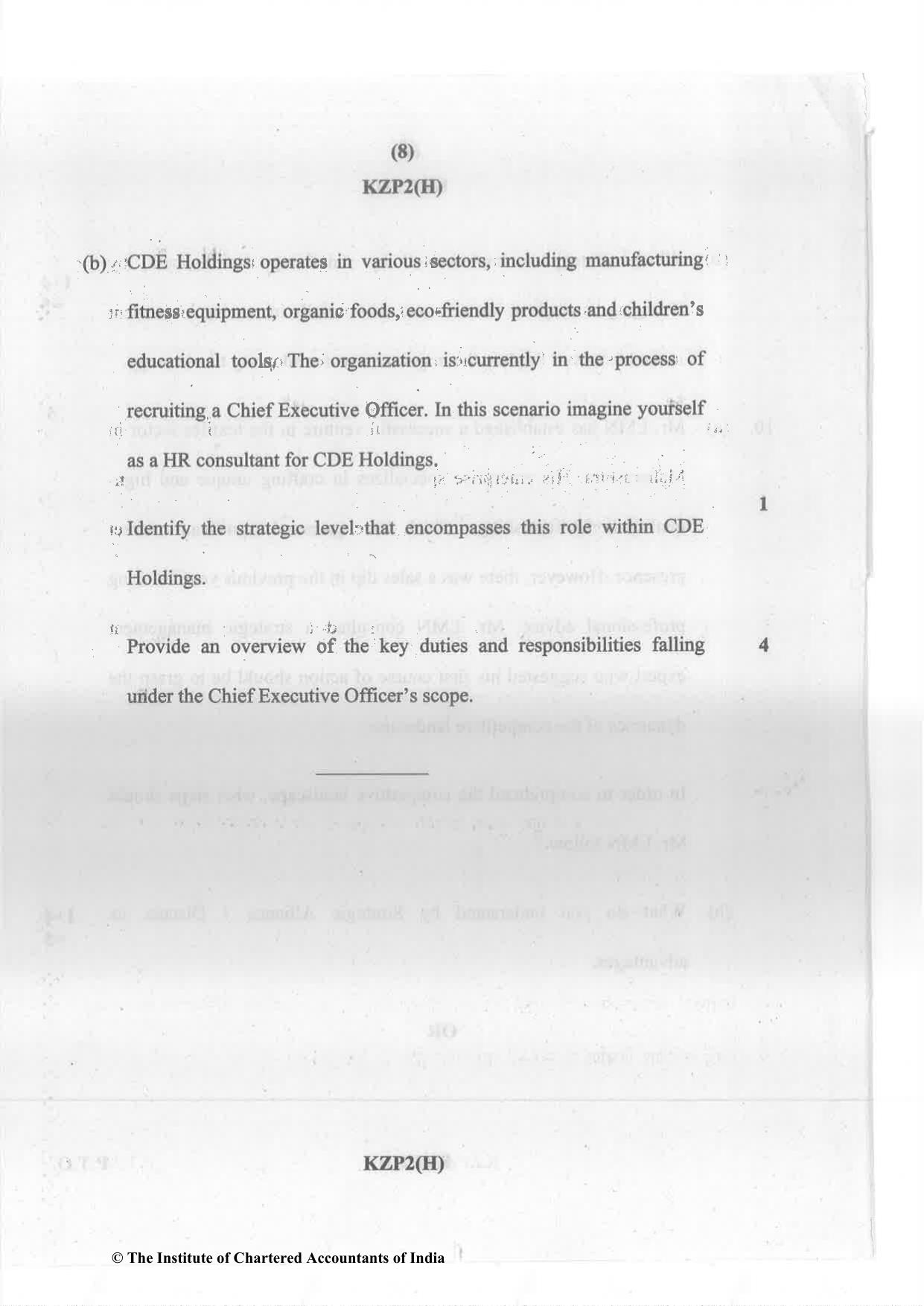 CA Inter Nov 2023 Question Paper - Paper 7 – Enterprise Information Systems & Strategic Management - Page 8