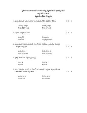 TS AGRICET 2019 SEED TECHNOLOGY PAPER WITH KEY