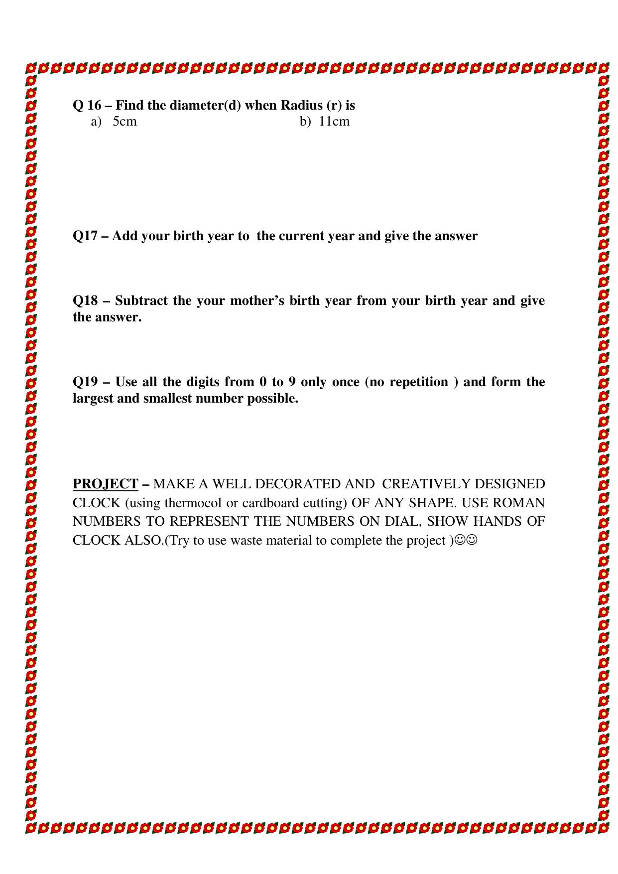 Worksheet for Class 4 Maths Assignment 80 - Page 3