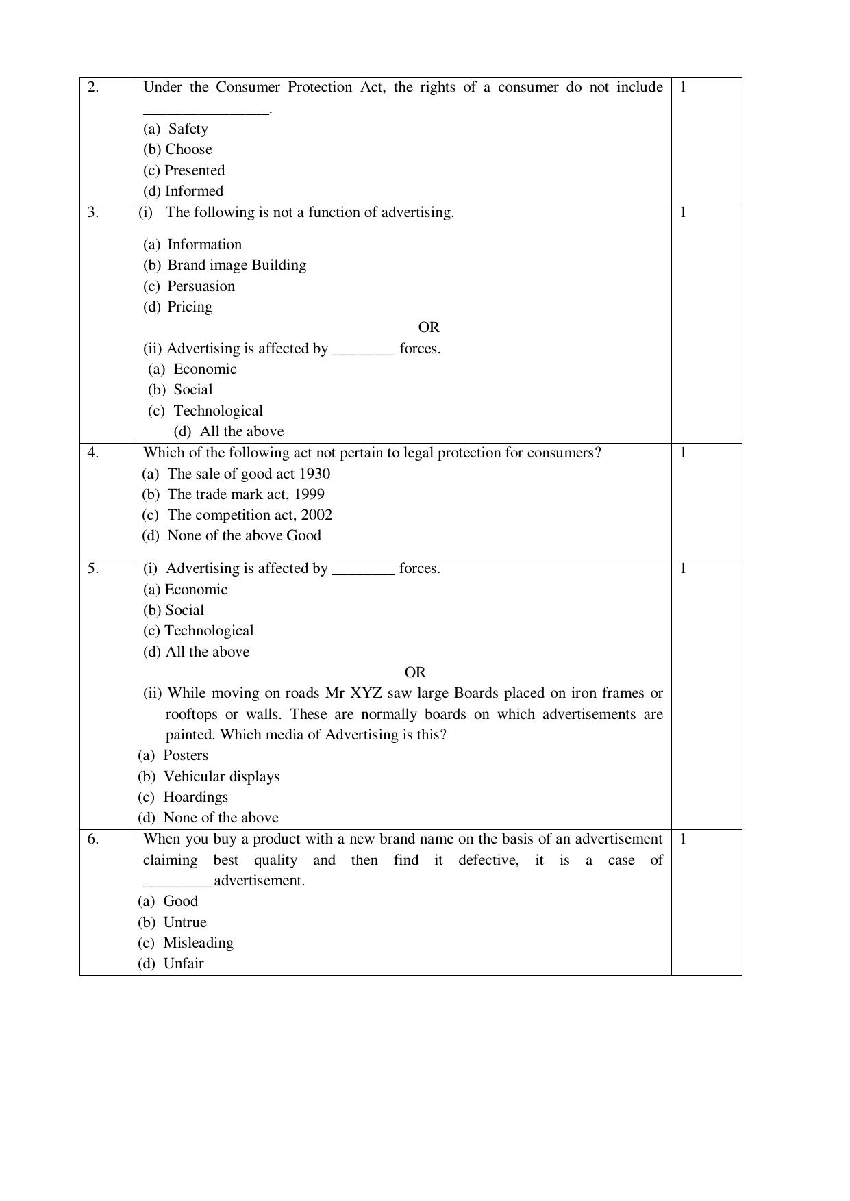 NIOS Class 10 Business Studies (215) Sample Paper - Page 2