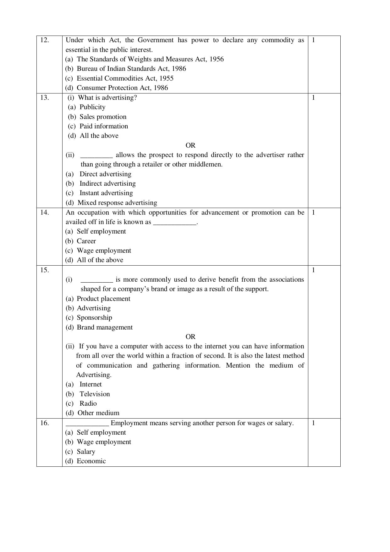 NIOS Class 10 Business Studies (215) Sample Paper - Page 4