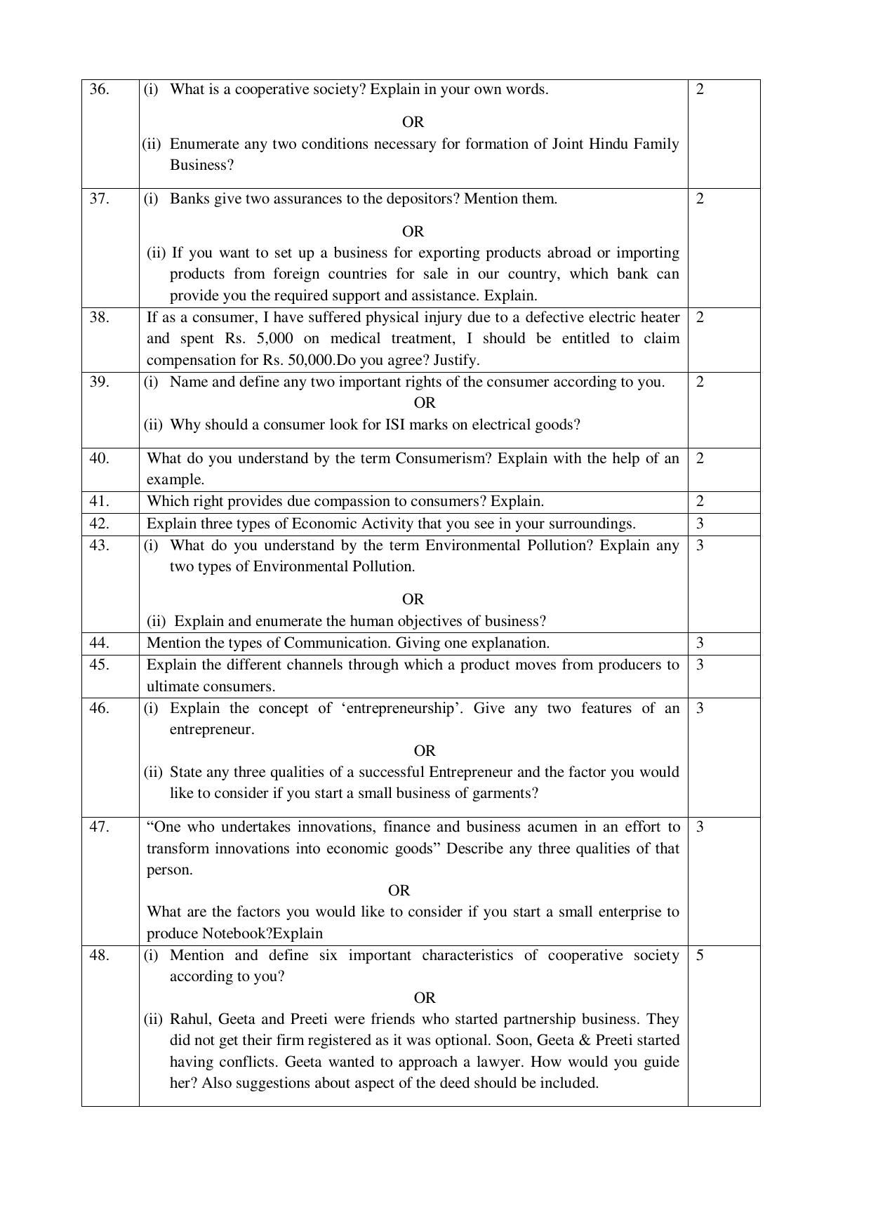 NIOS Class 10 Business Studies (215) Sample Paper - Page 8