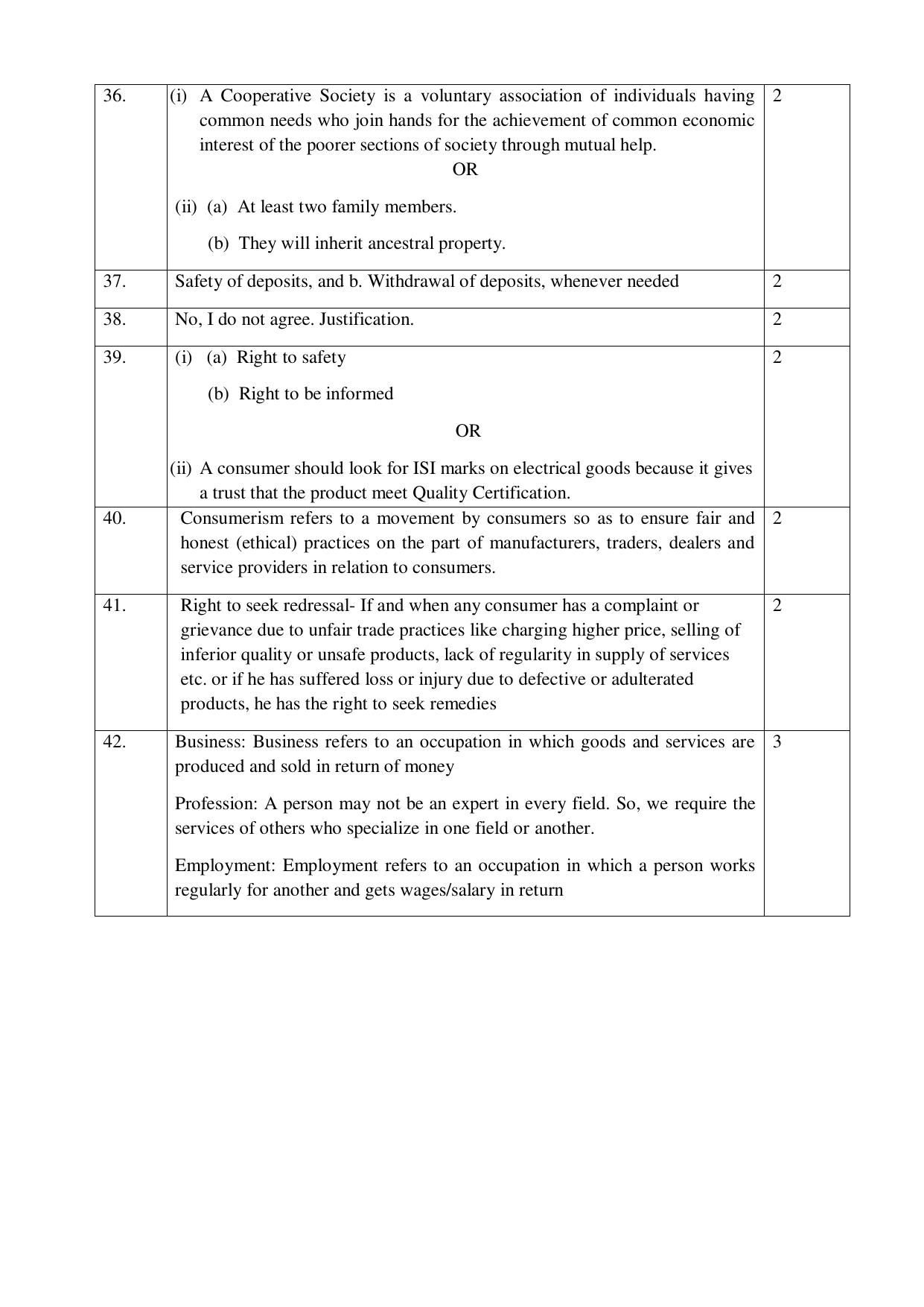NIOS Class 10 Business Studies (215) Sample Paper - Page 13