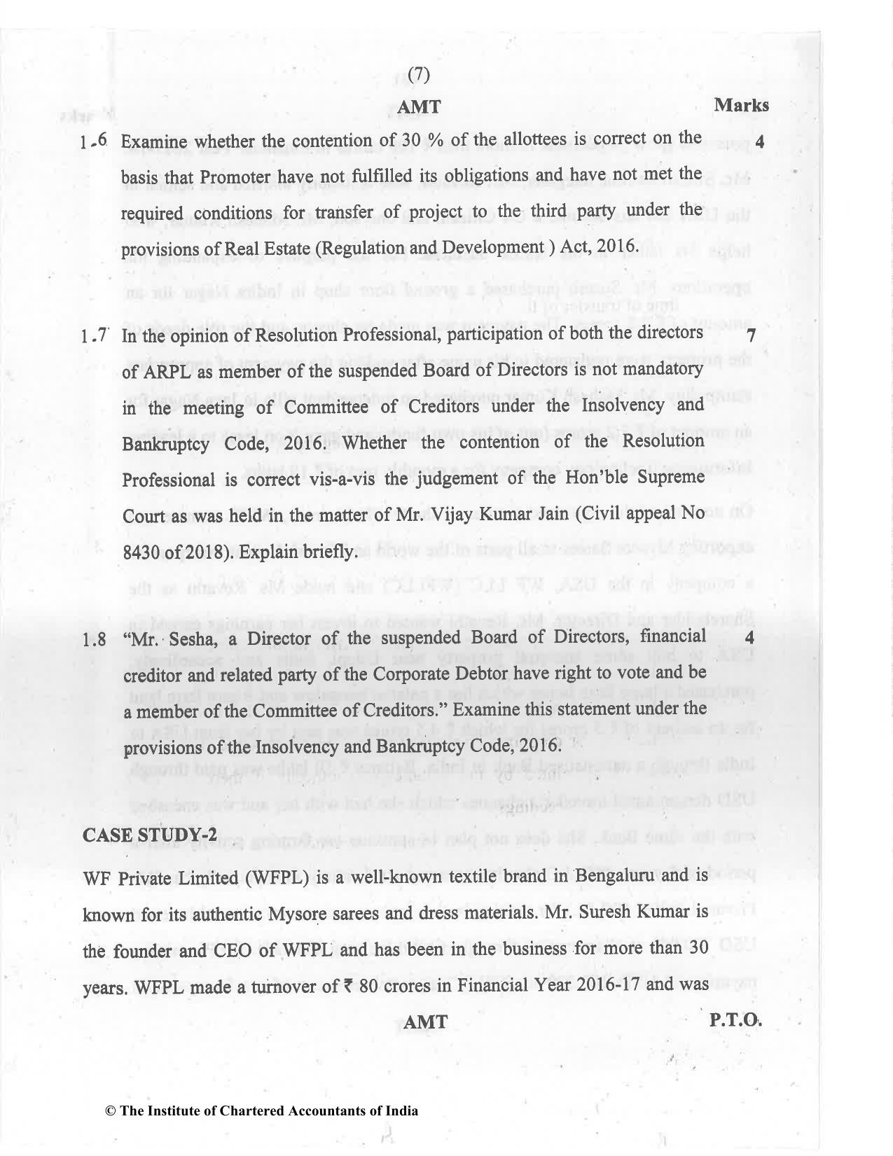 CA Final Jul 2021 Question Paper - Paper 6D – Economic Laws - Page 7